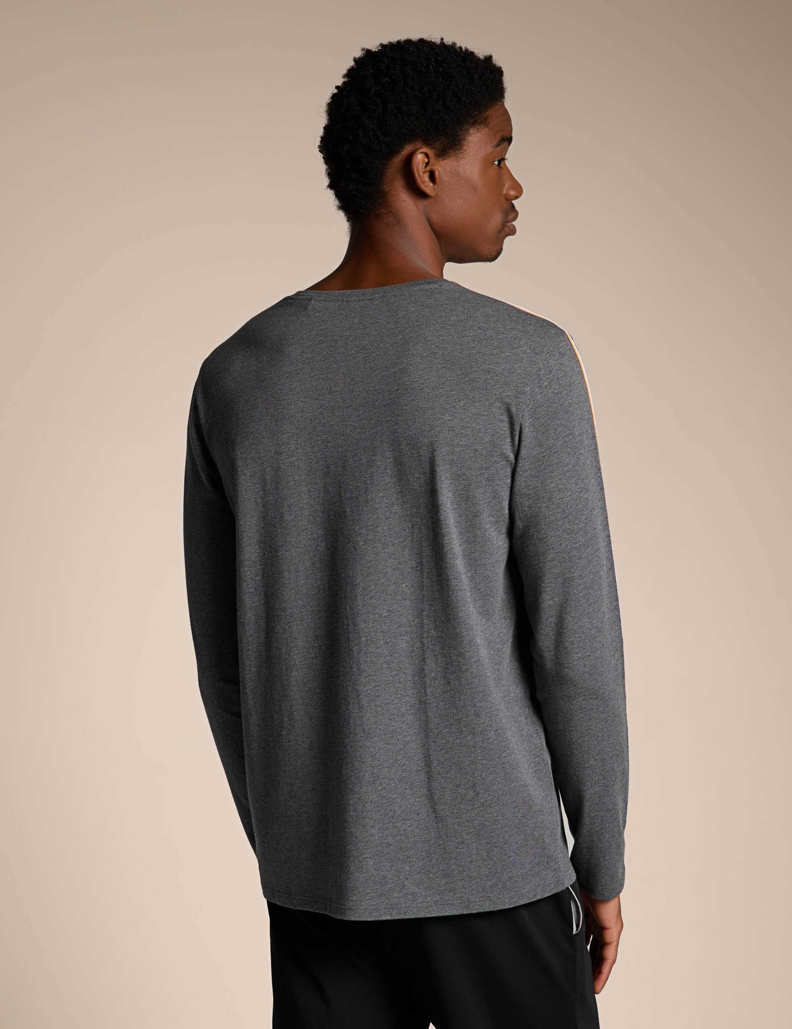 Cotton Rich Crew Neck Long Sleeve T-Shirt 3 of 4