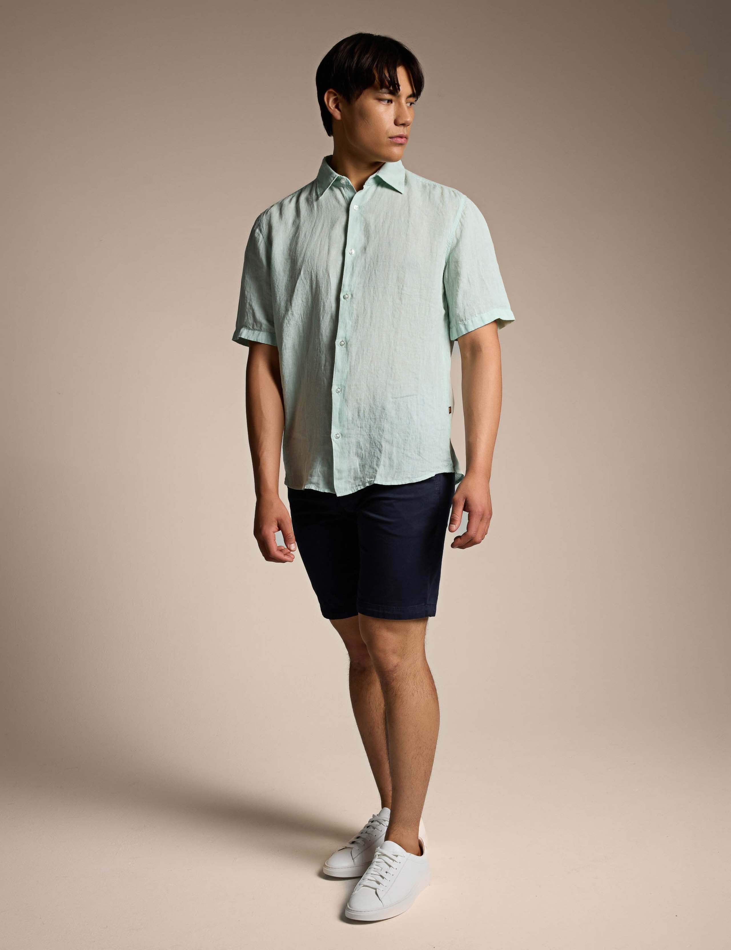 Regular Fit Pure Linen Short Sleeve Shirt 2 of 5