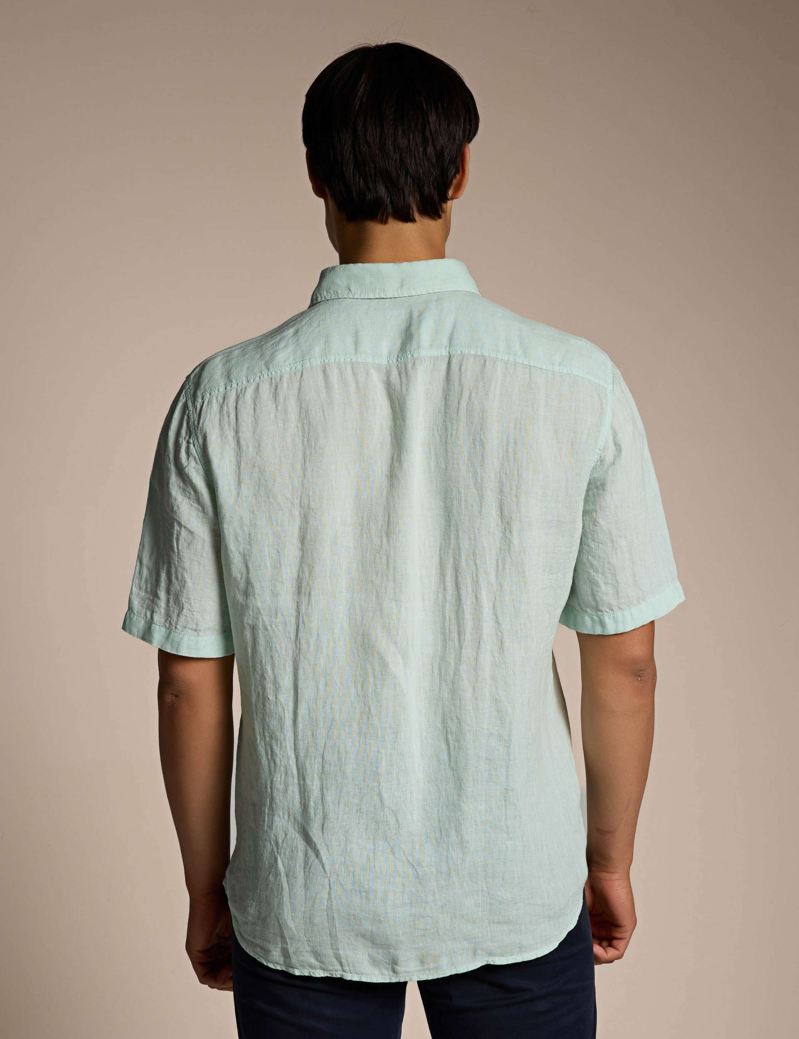Regular Fit Pure Linen Short Sleeve Shirt 3 of 5