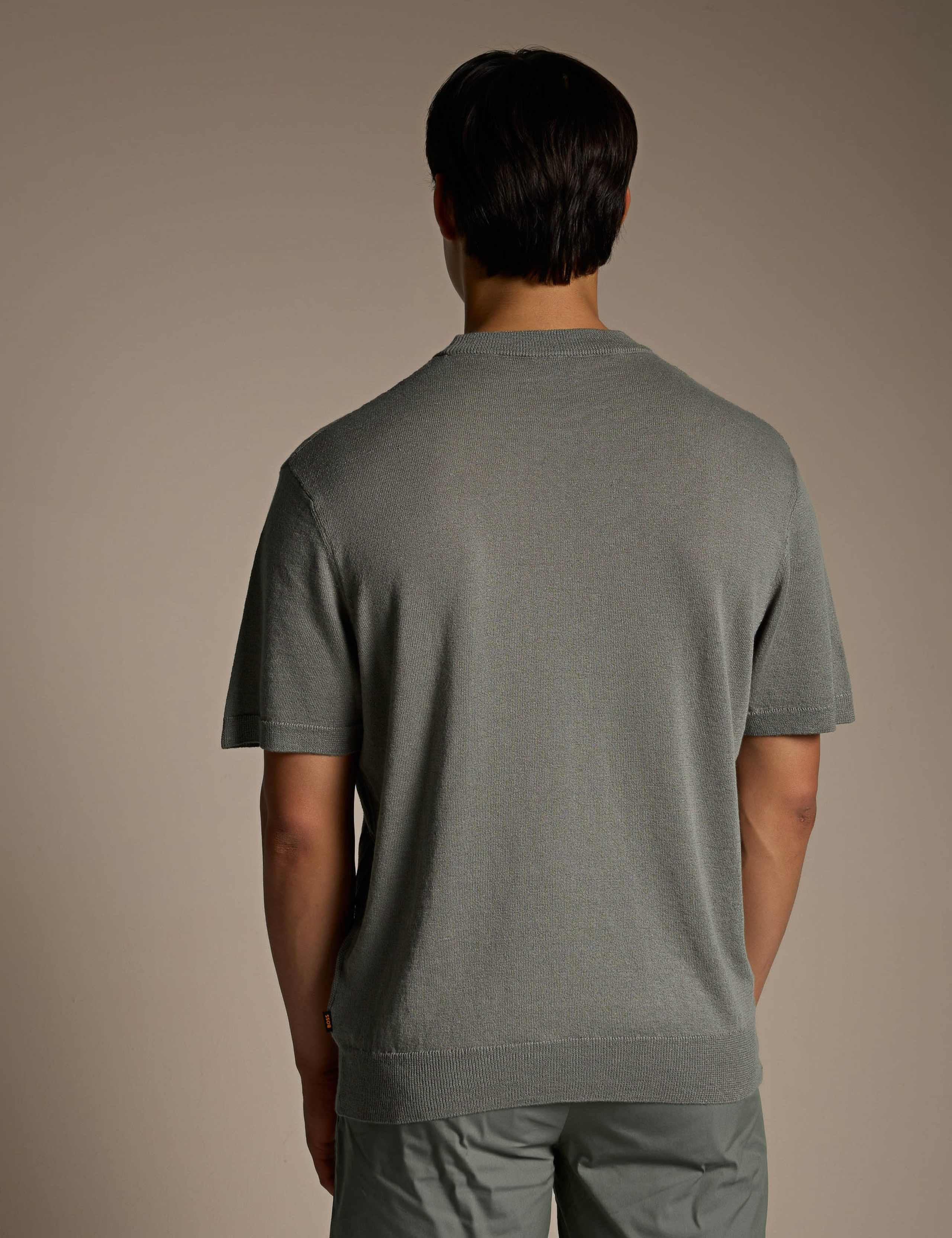 Kajordino Cotton Linen Blend Textured T-Shirt 3 of 3