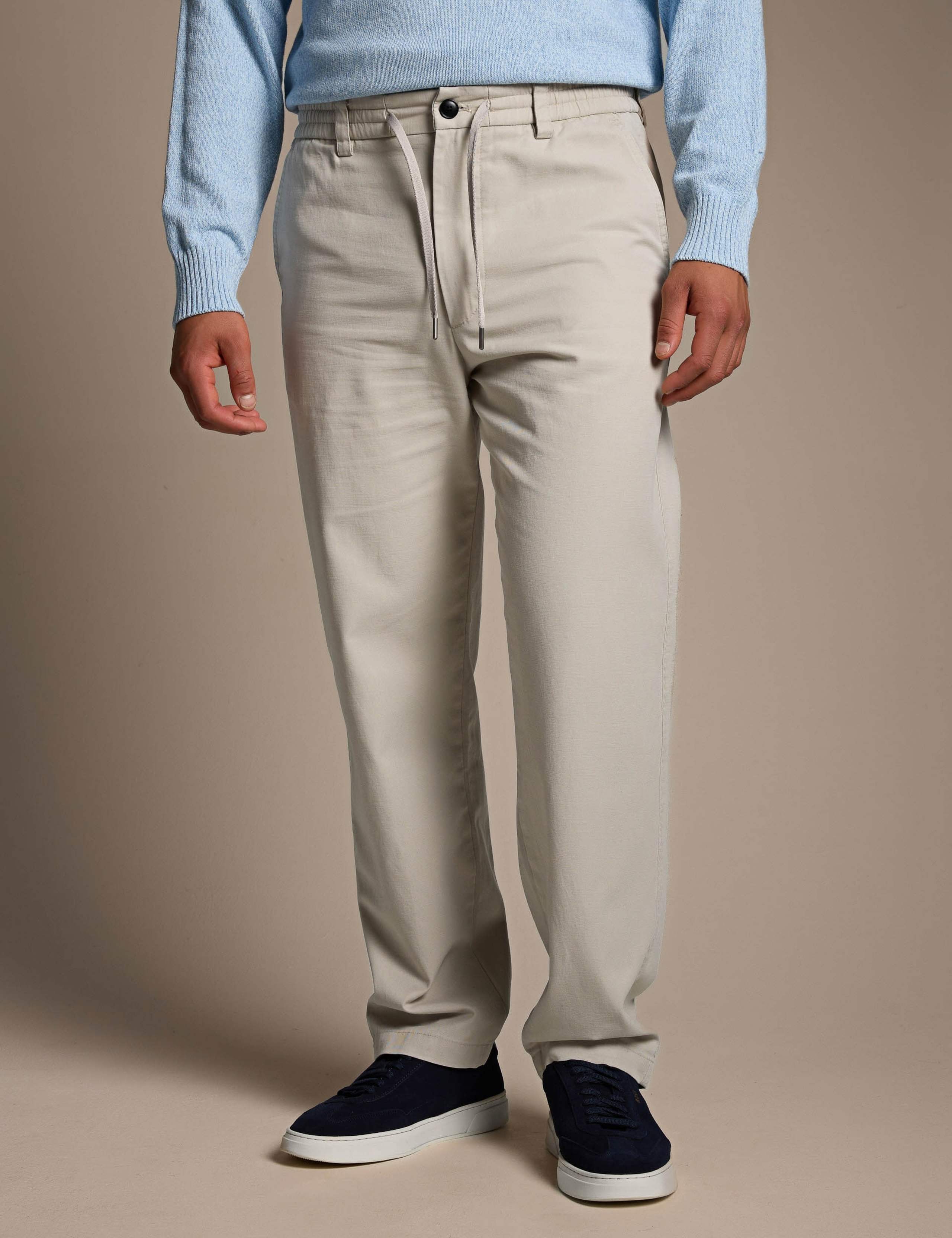 Regular Fit Elasticated Waist Chinos 1 of 4