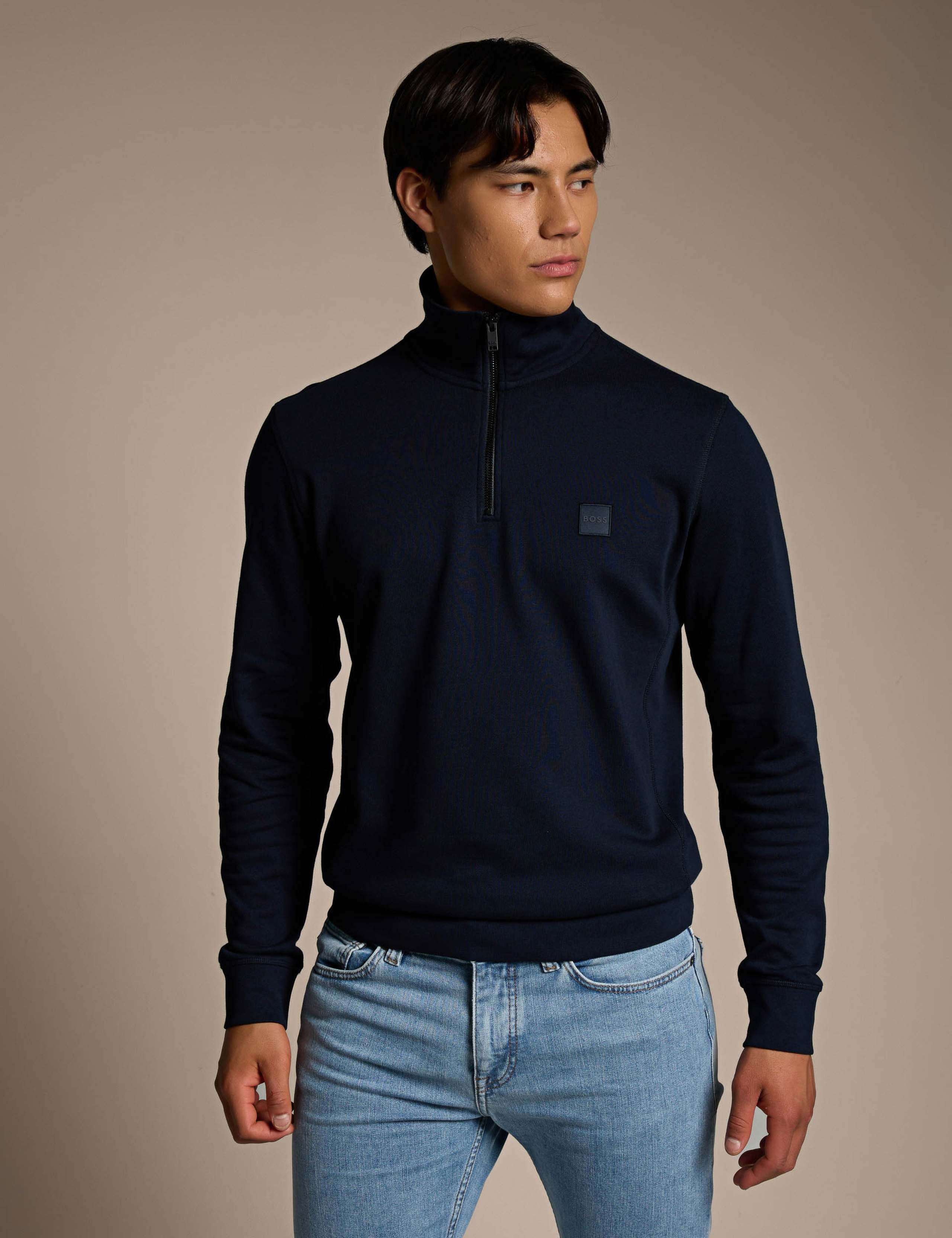 Zetrust Pure Cotton Half Zip Sweatshirt 1 of 4