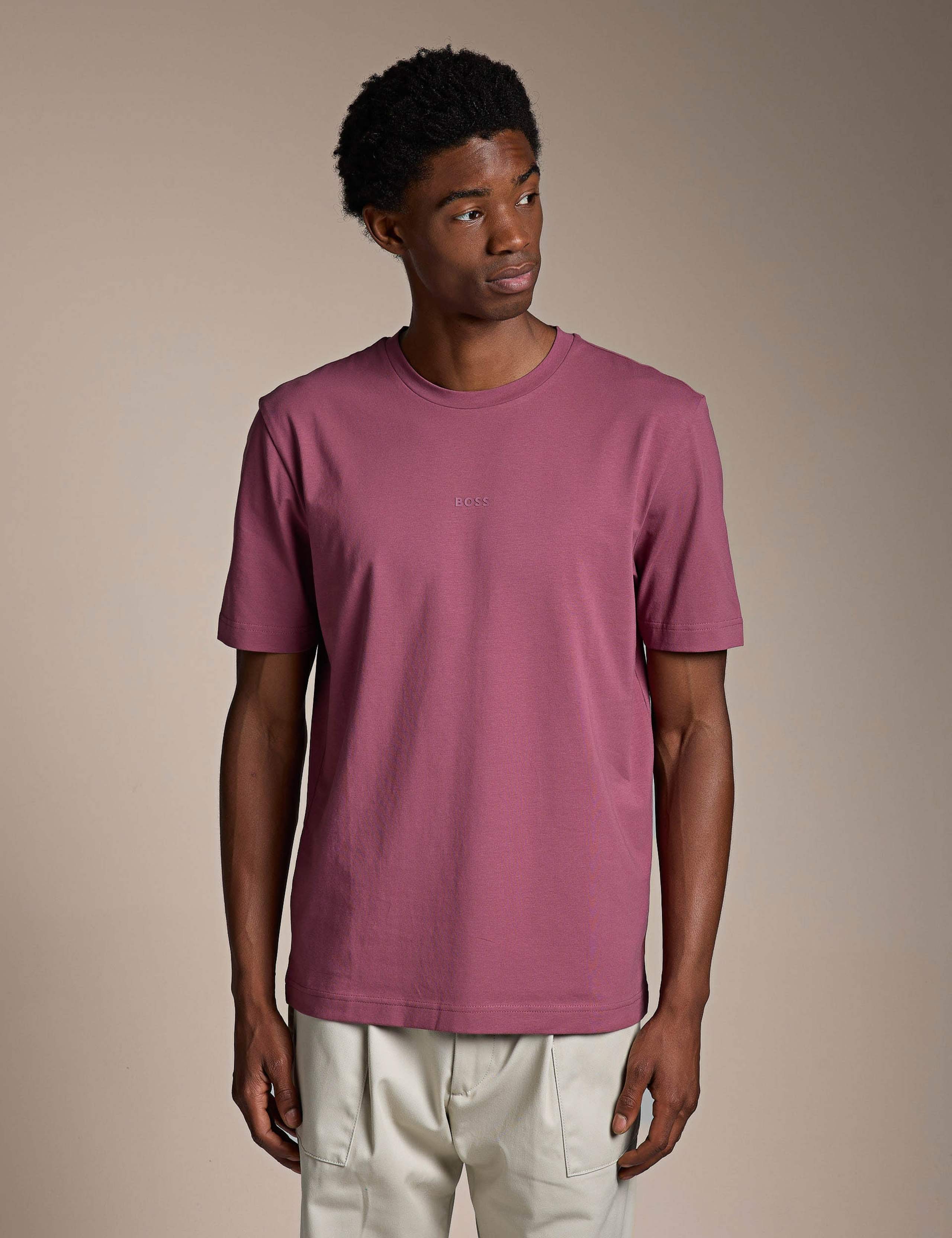 TChup Contrast Logo T-Shirt in Stretch Cotton 1 of 5