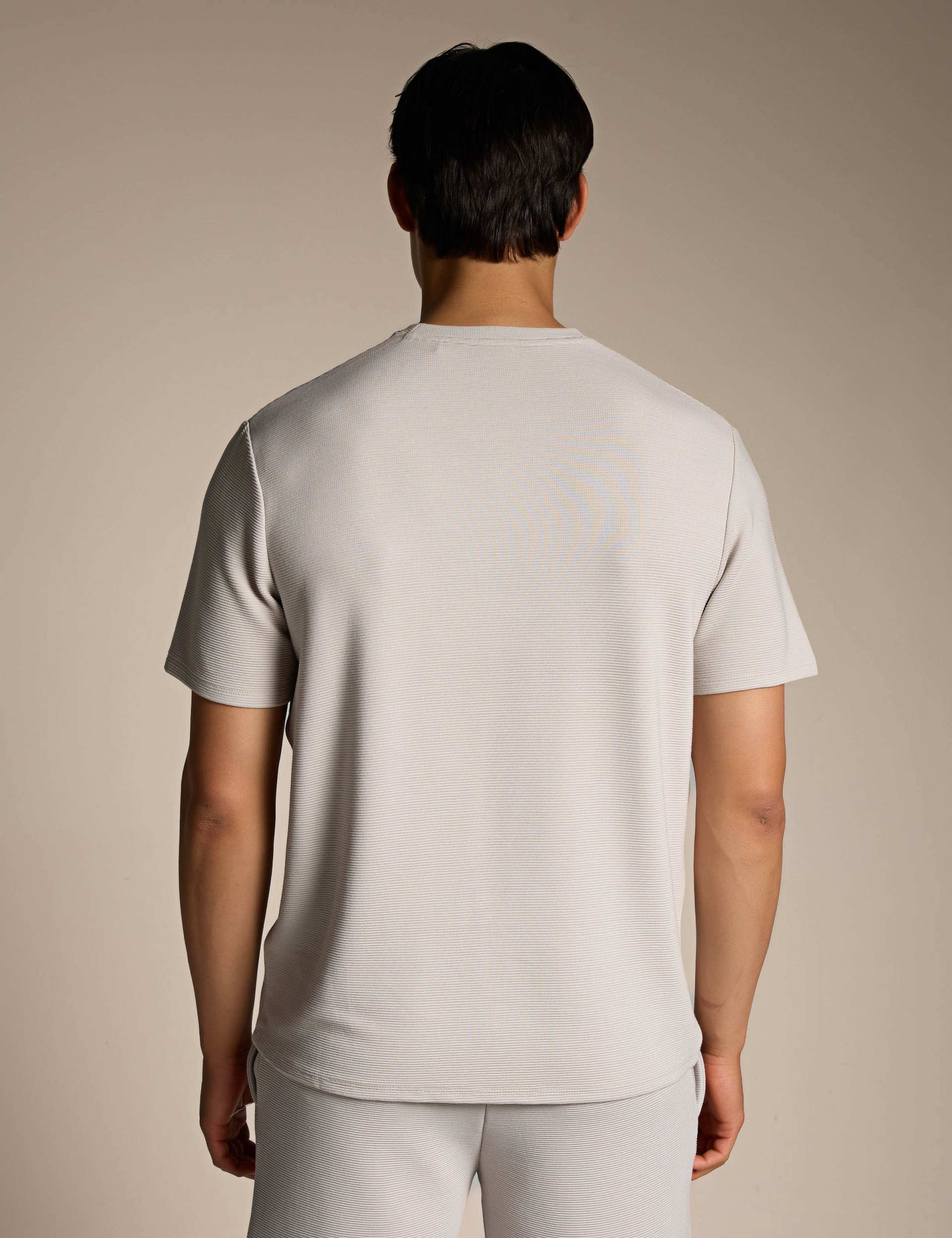 Modal Rich Ribbed Jersey Crew Neck T-Shirt 3 of 4