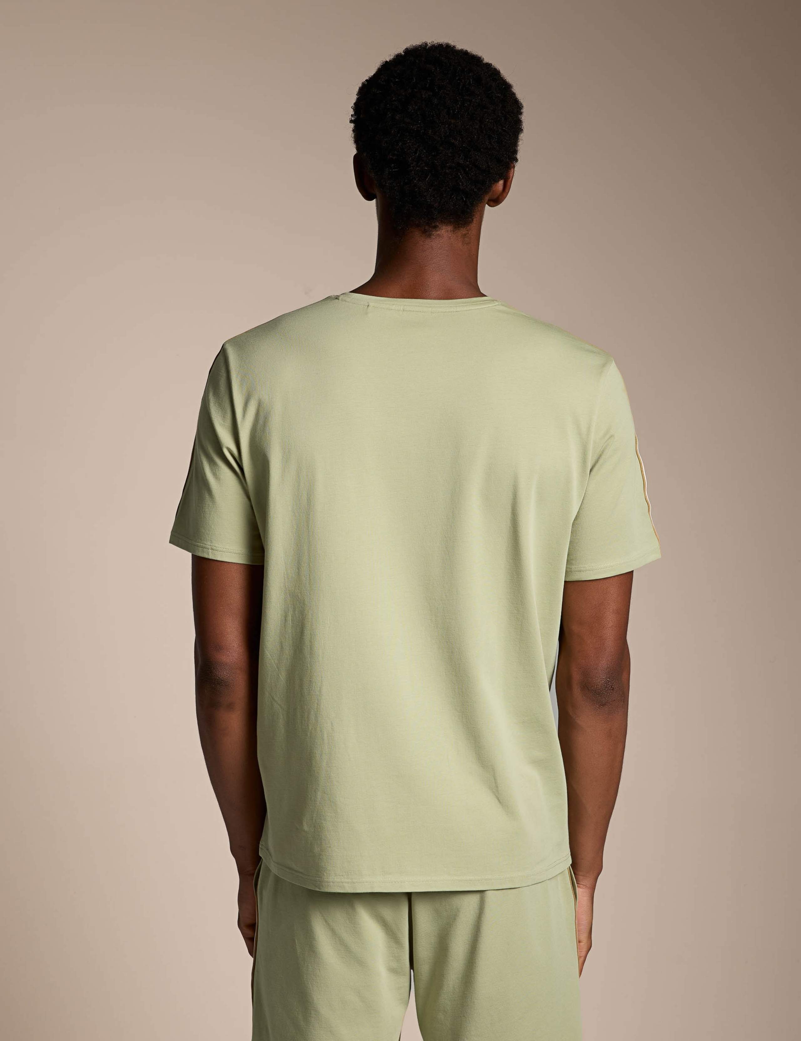 Cotton Rich Signature Stripe Trim T-Shirt 3 of 4