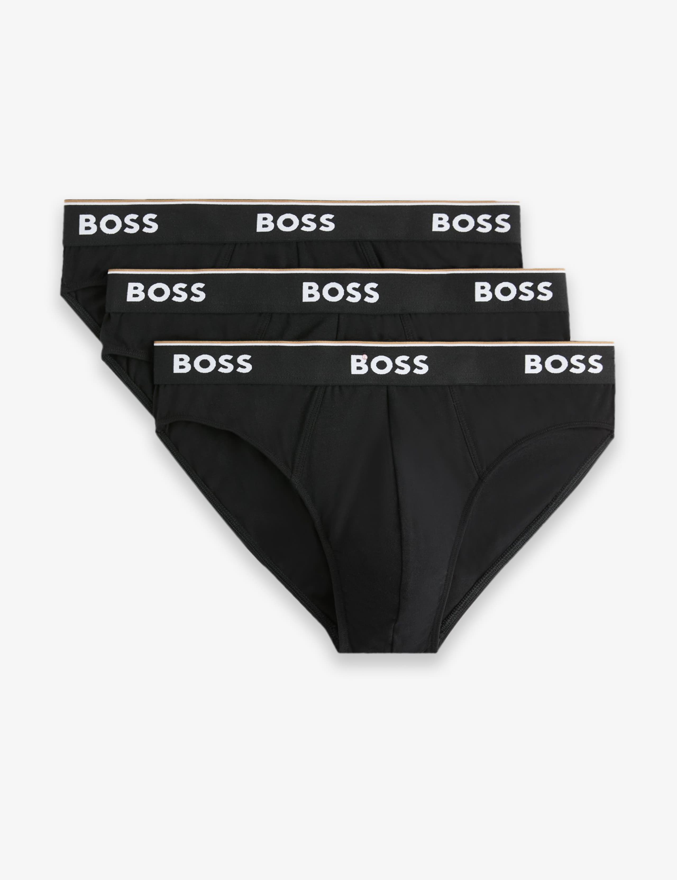 3pk Cotton Rich Logo Waistband Briefs 1 of 2
