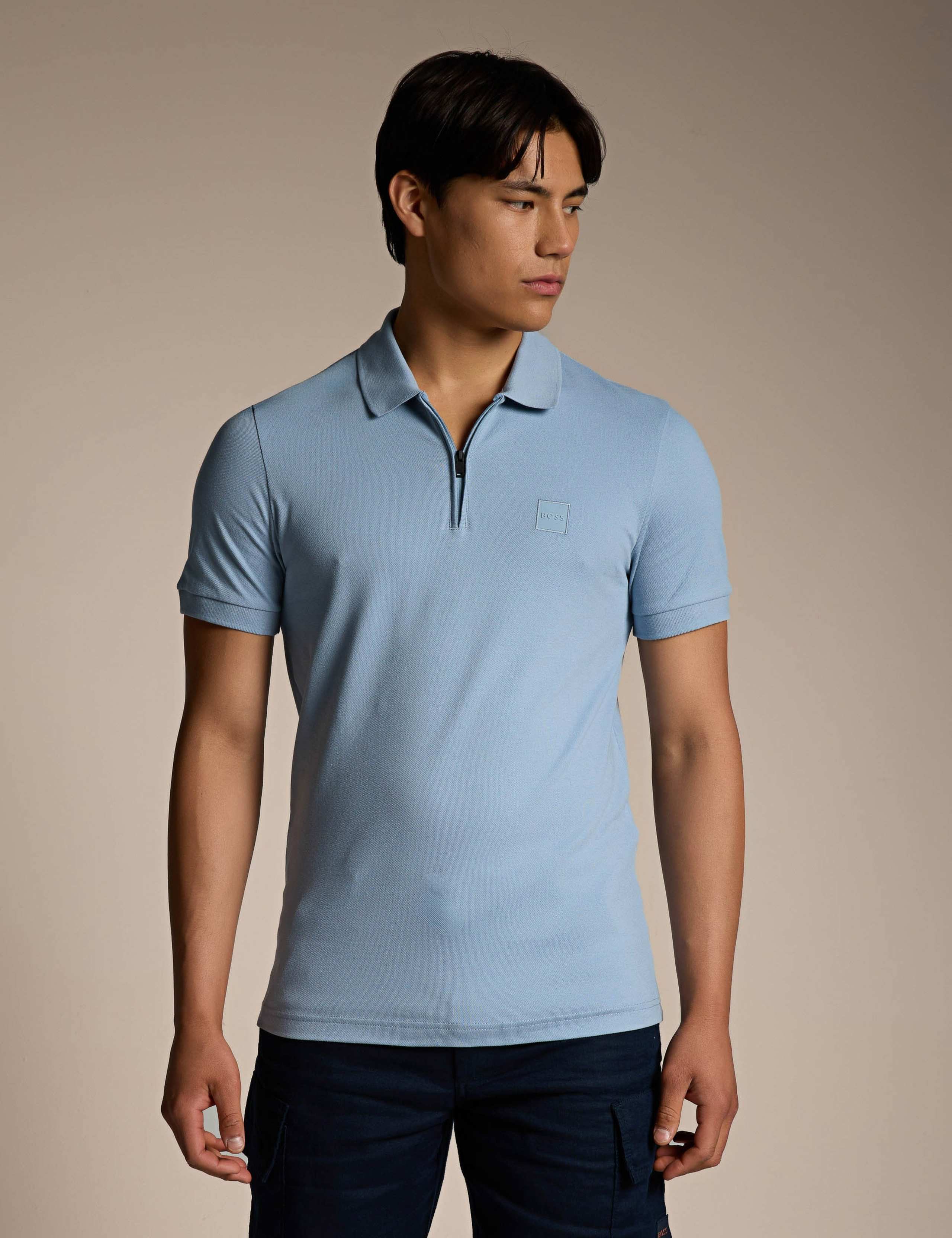 Passerzip Cotton Rich Half Zip Polo Shirt 1 of 4