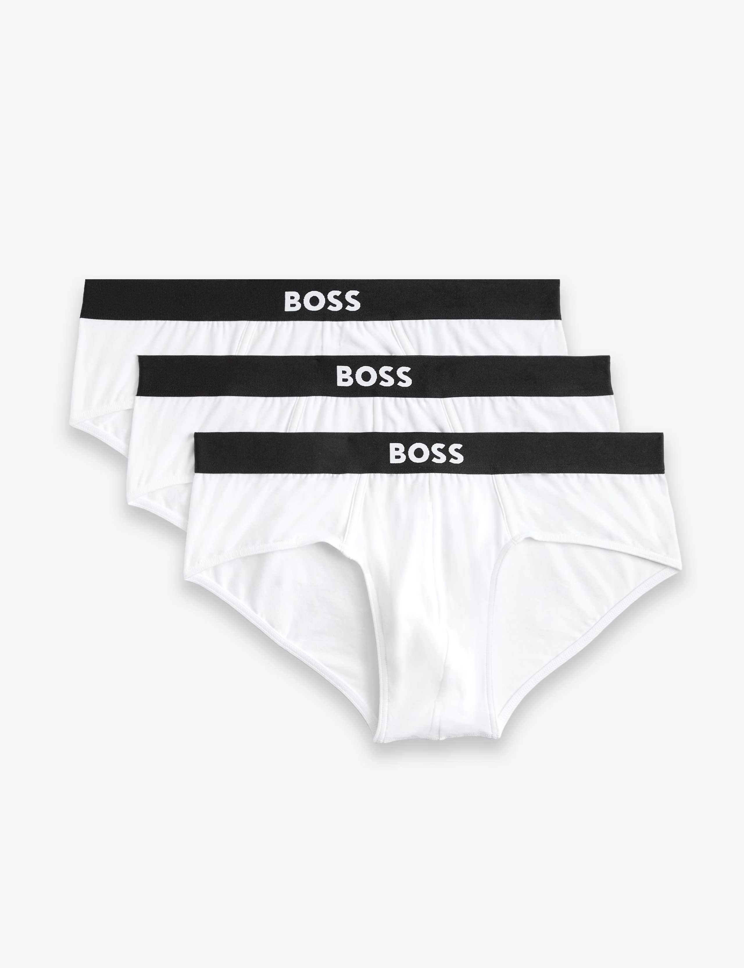 3pk Cotton Rich Logo Waistband Briefs 1 of 2