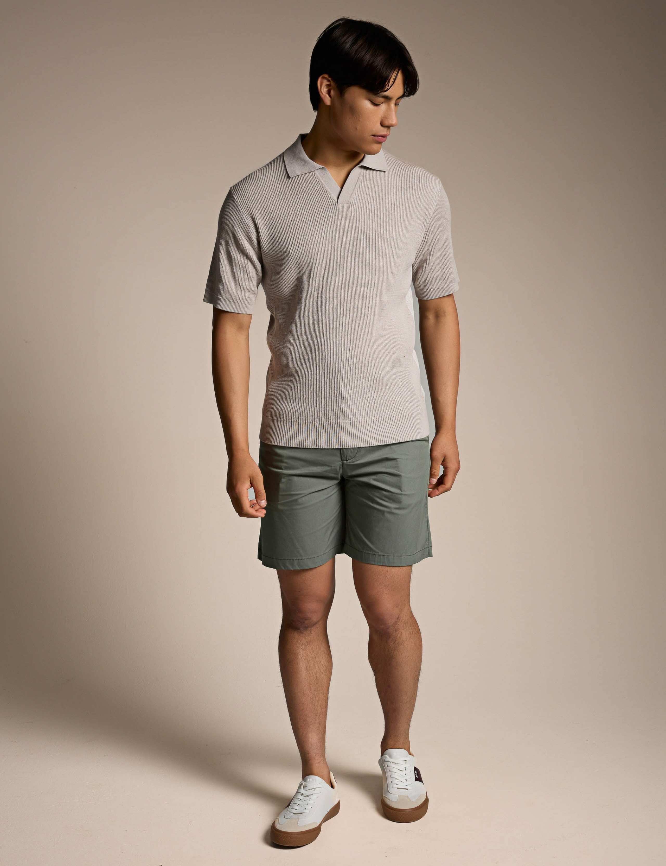 Regular Fit Poplin Drawstring Chino Shorts 2 of 4