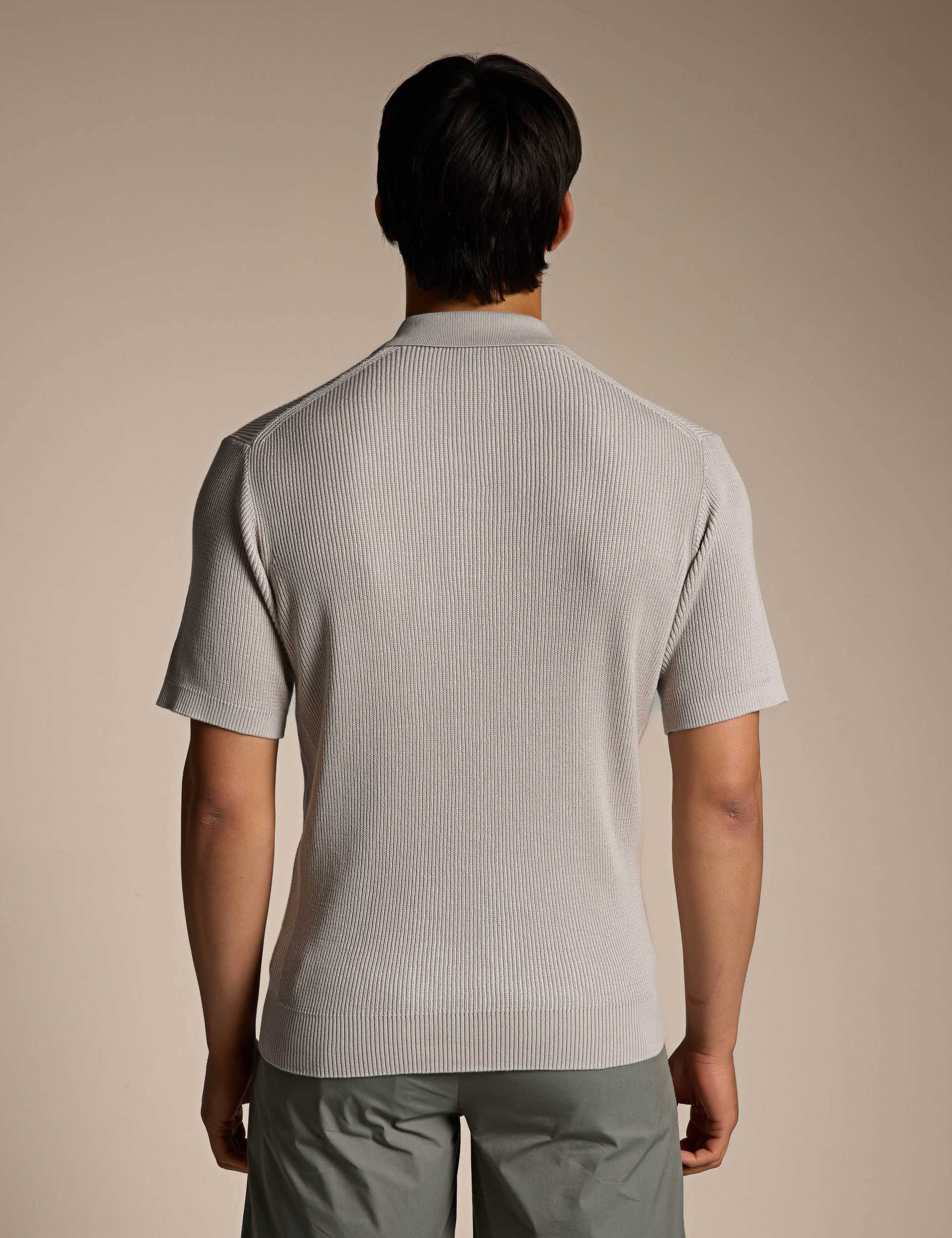 Aravolo Pure Cotton Textured Polo Shirt 3 of 4