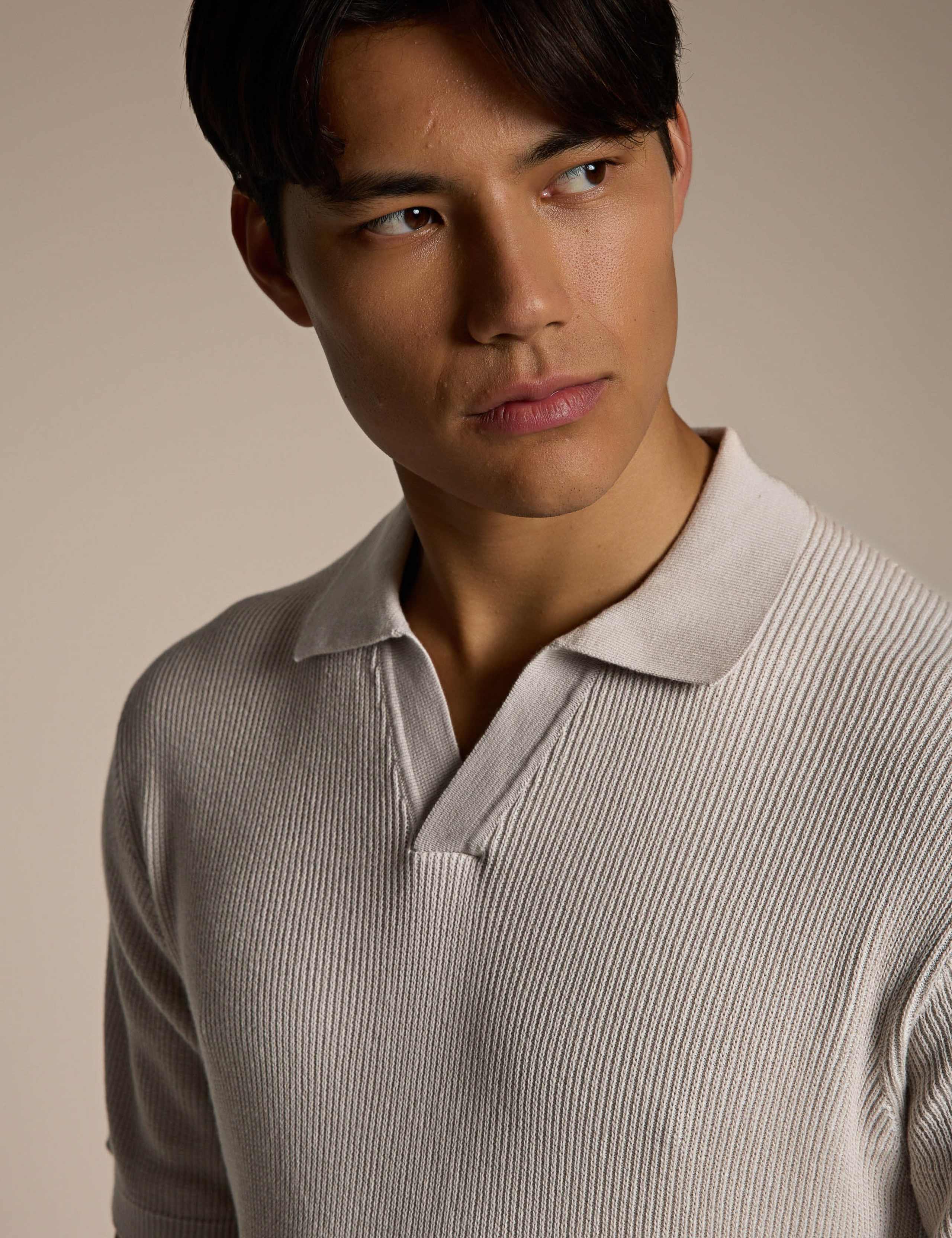 Aravolo Pure Cotton Textured Polo Shirt 4 of 4