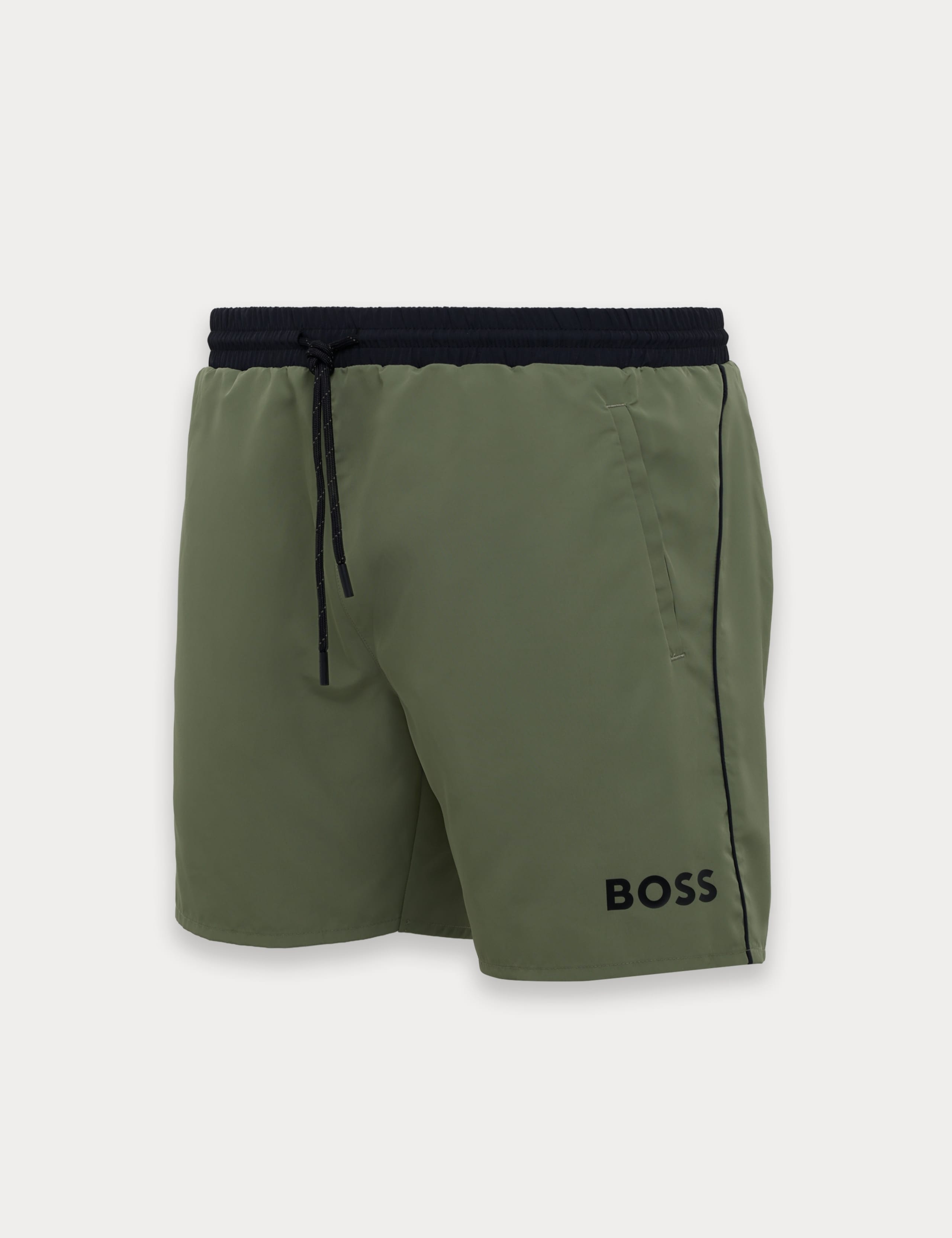 Quick Dry Pocketed Piped Swim Shorts 2 of 3