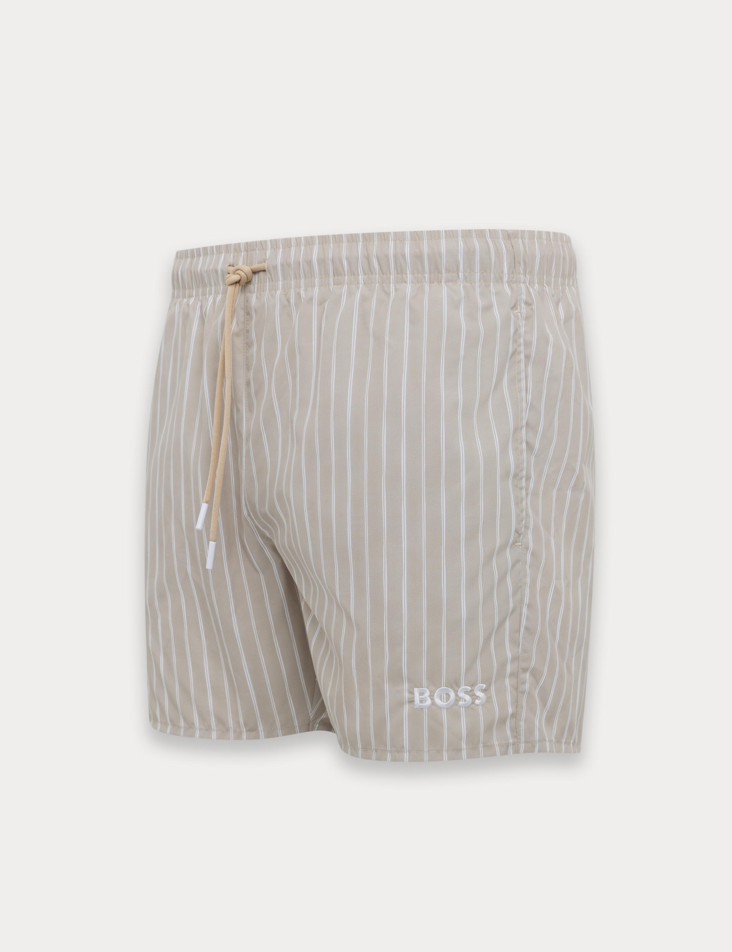Quick Dry Pocketed Striped Swim Shorts 2 of 3