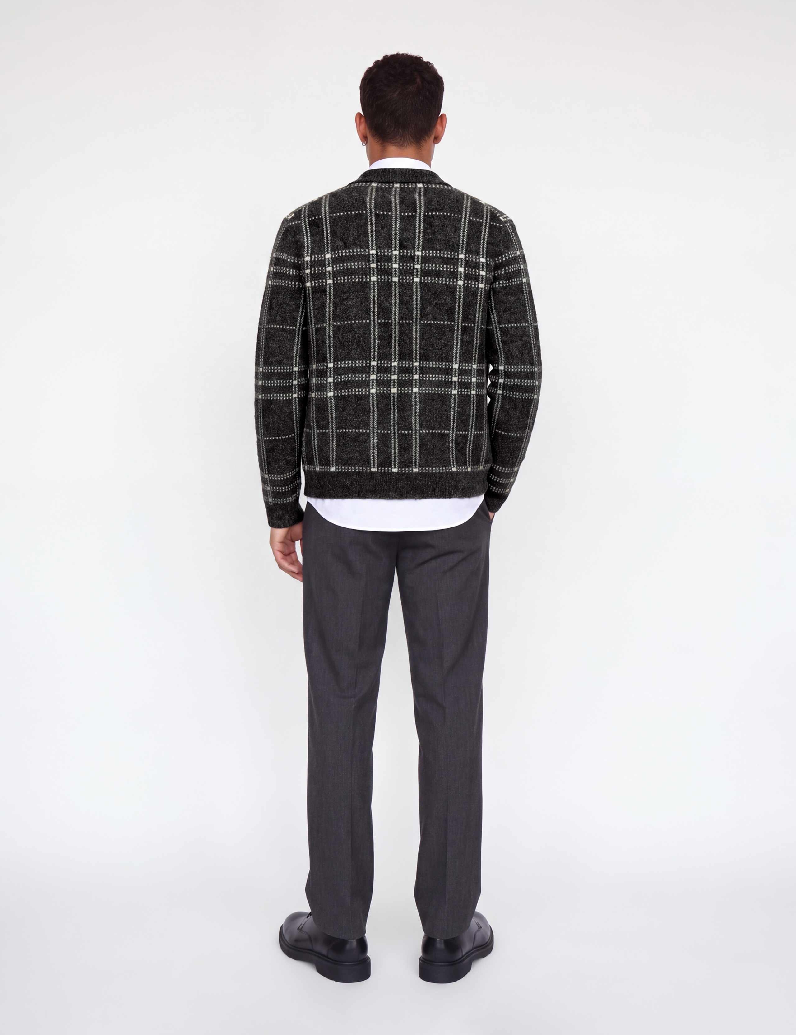 Checked Cardigan with Wool 5 of 6