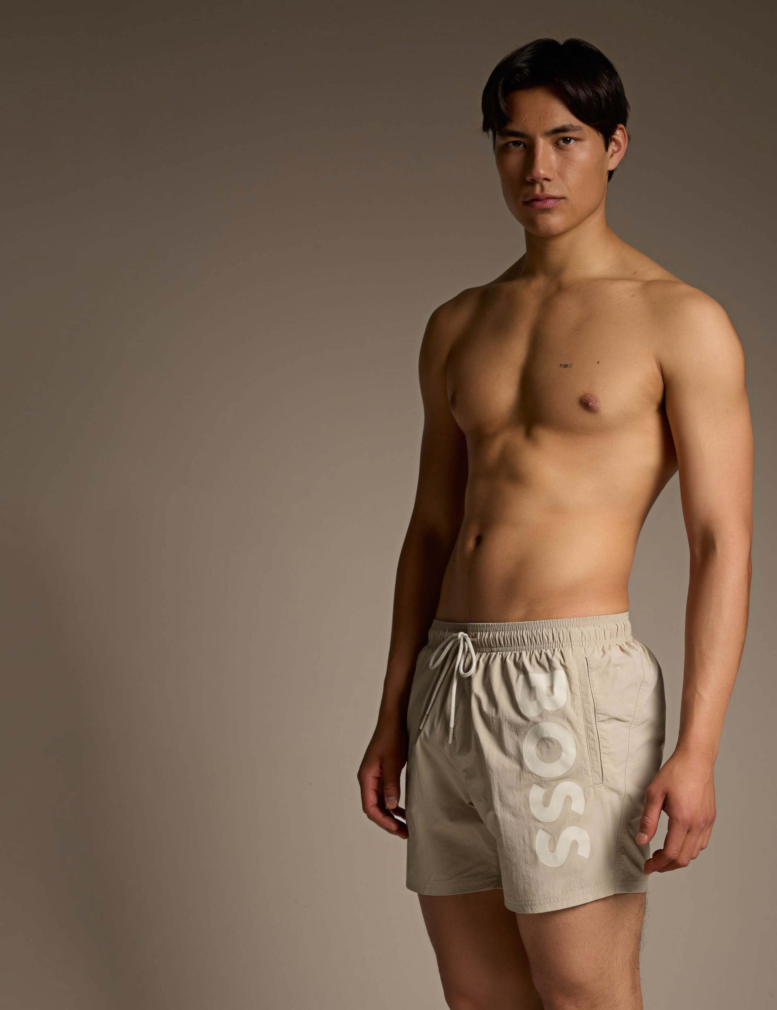 Quick Dry Pocketed Logo Graphic Swim Shorts 2 of 4