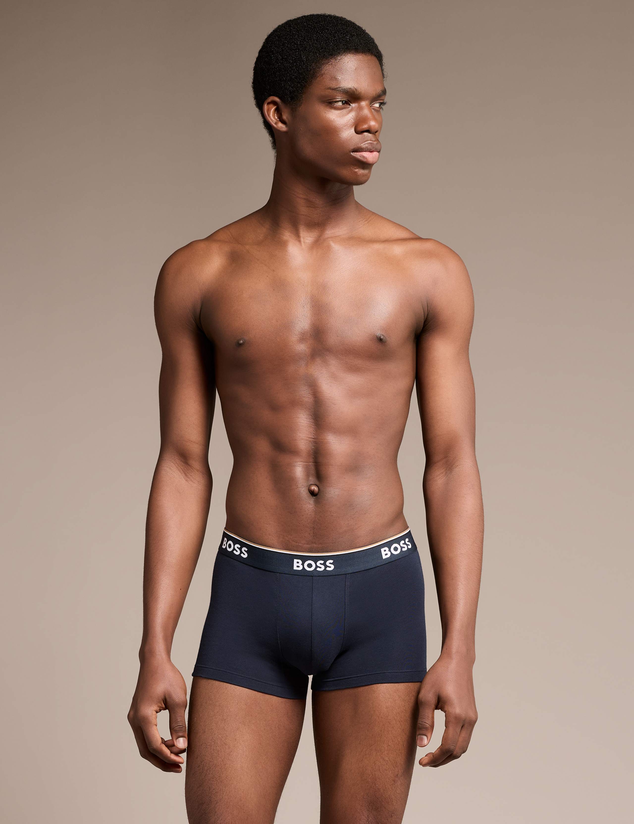 3 Pack Power Cotton Rich Logo Waistband Trunks 2 of 5