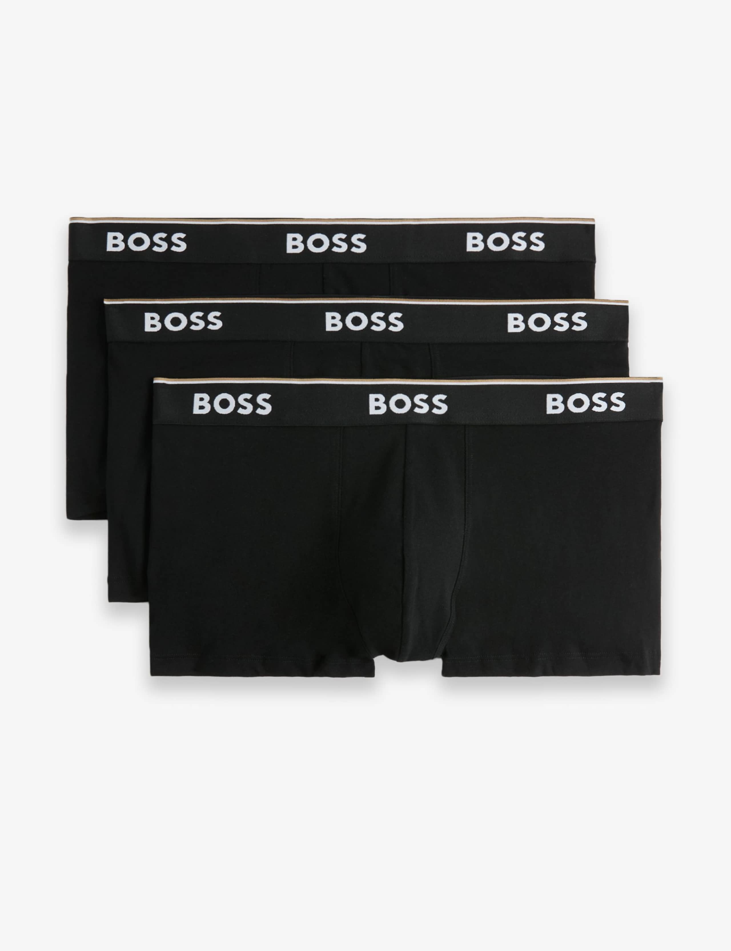 3 Pack Power Cotton Rich Logo Waistband Trunks 1 of 6