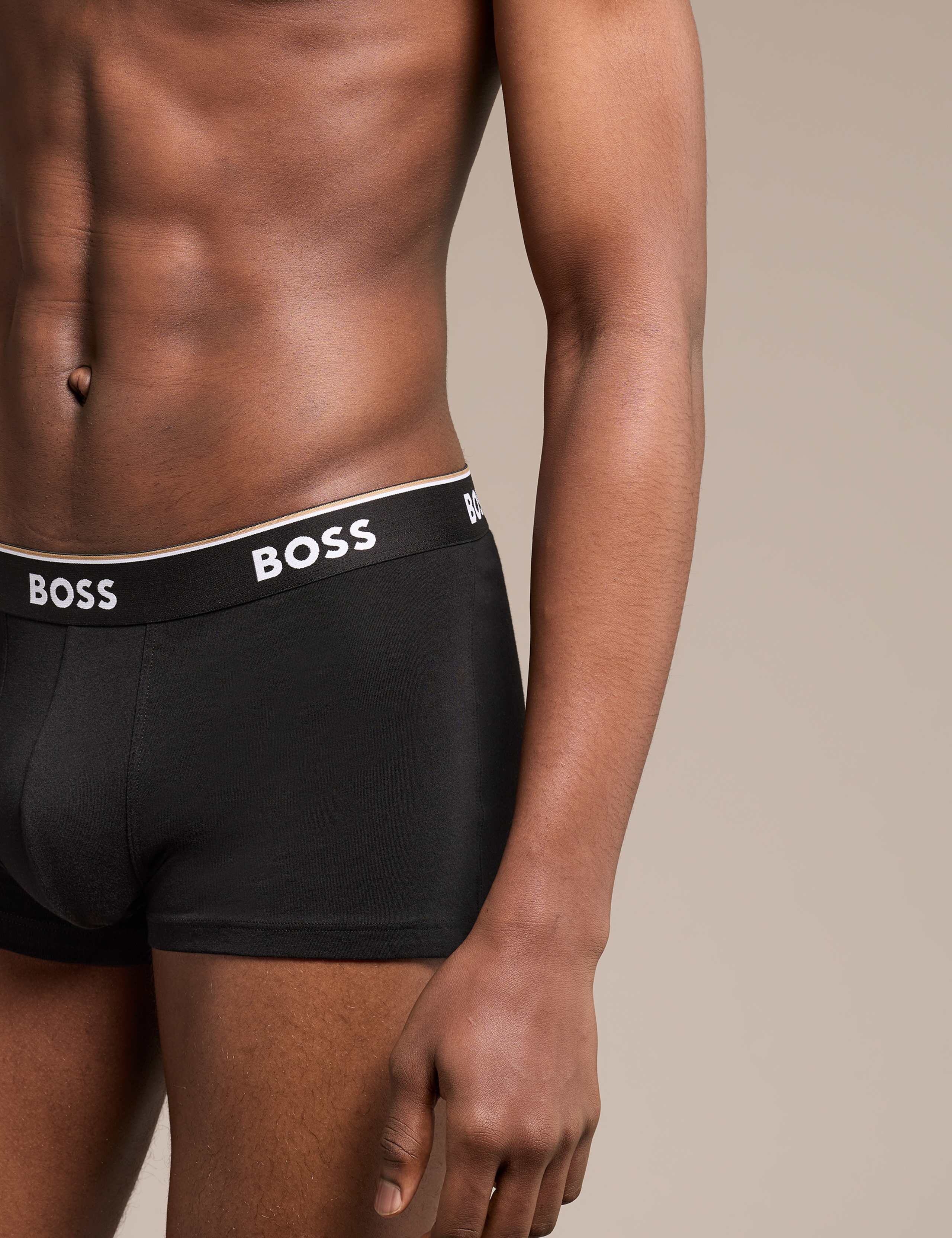 3 Pack Power Cotton Rich Logo Waistband Trunks 4 of 6