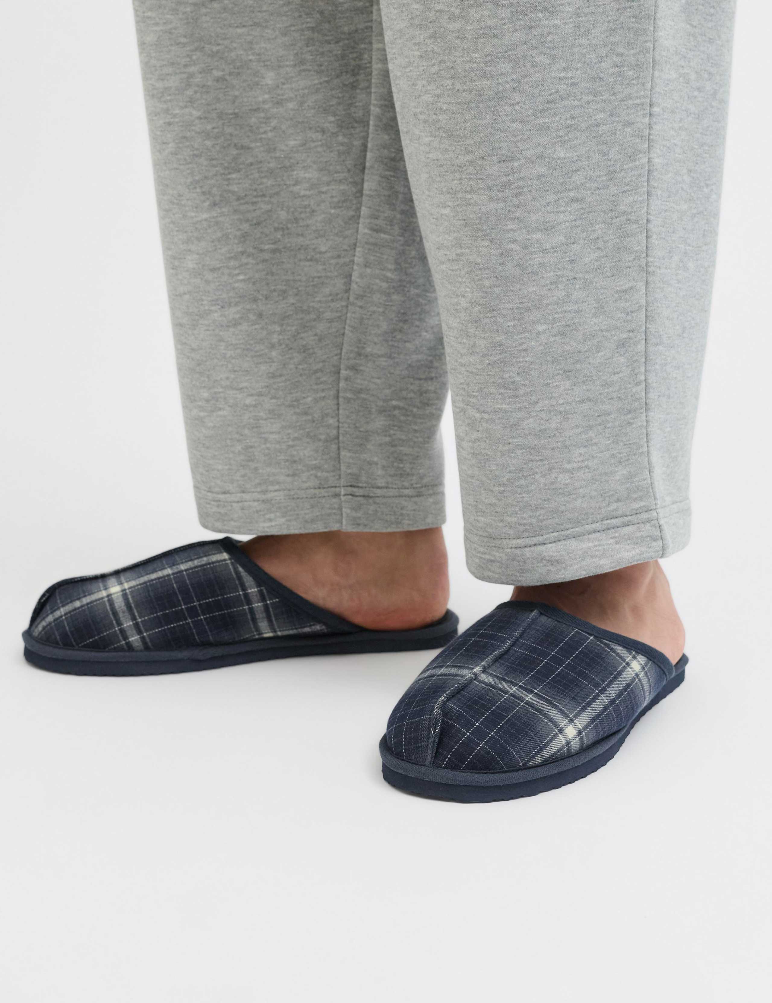 Checked Mule Slippers 2 of 6