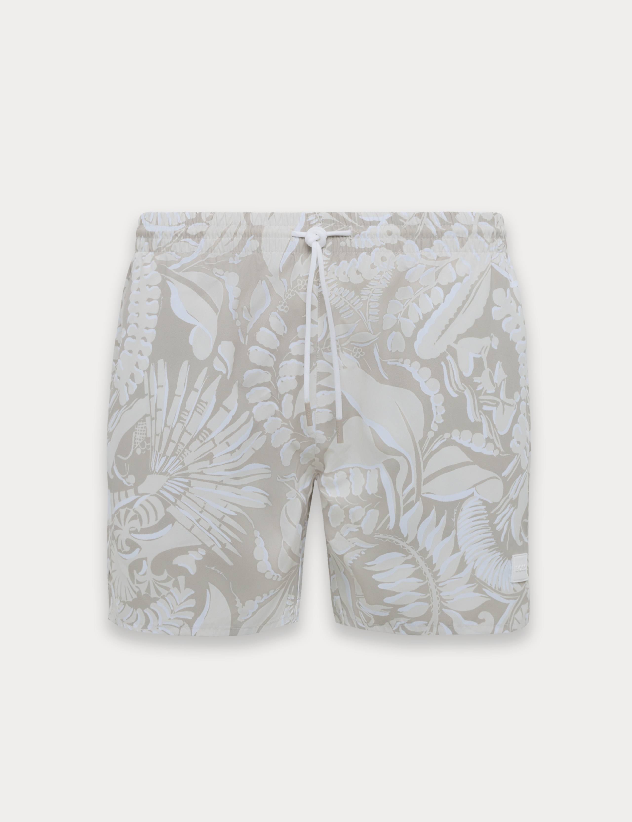 Quick Dry Pocketed Printed Swim Shorts 1 of 3