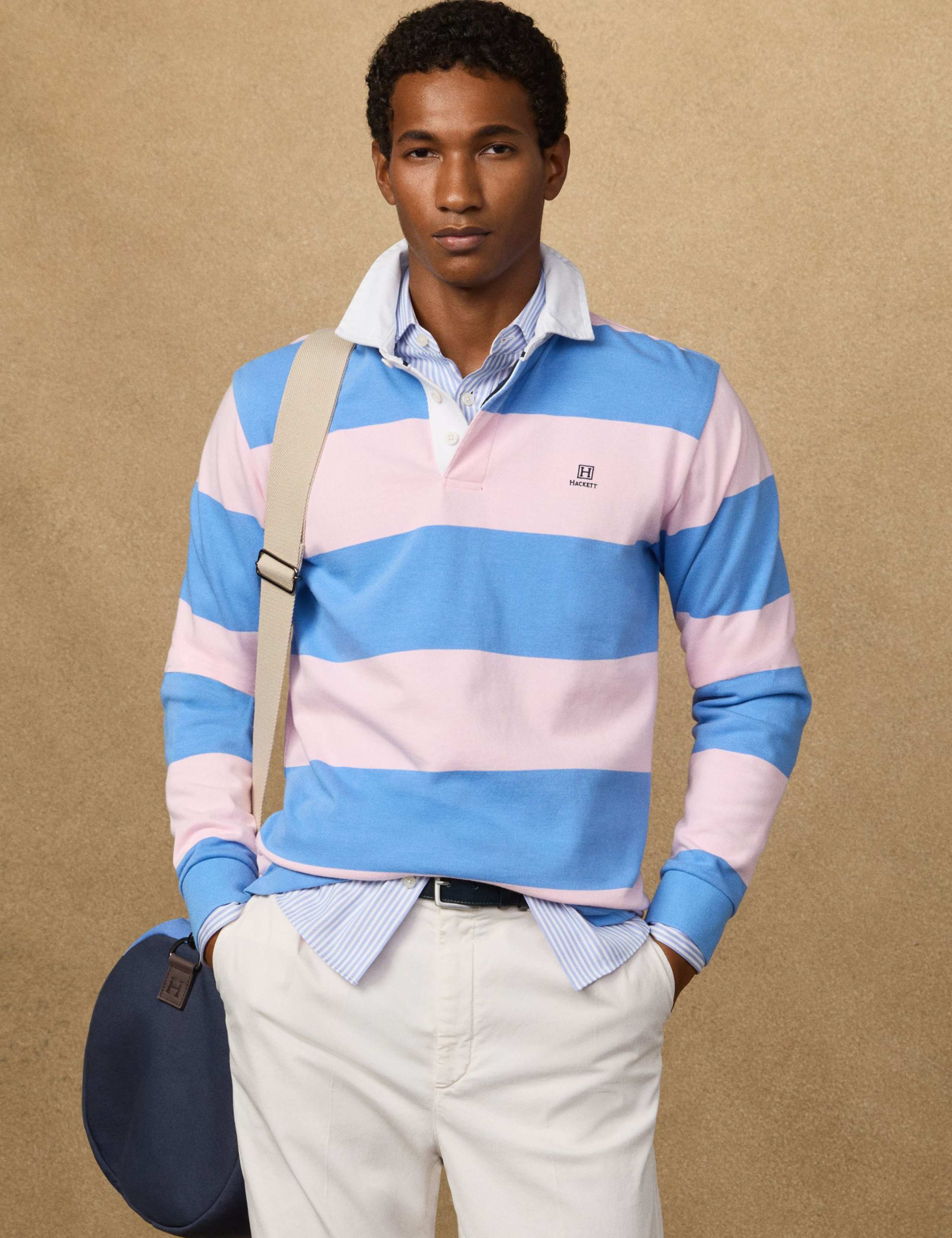 Pure Cotton Striped Long Sleeve Rugby Shirt 3 of 9