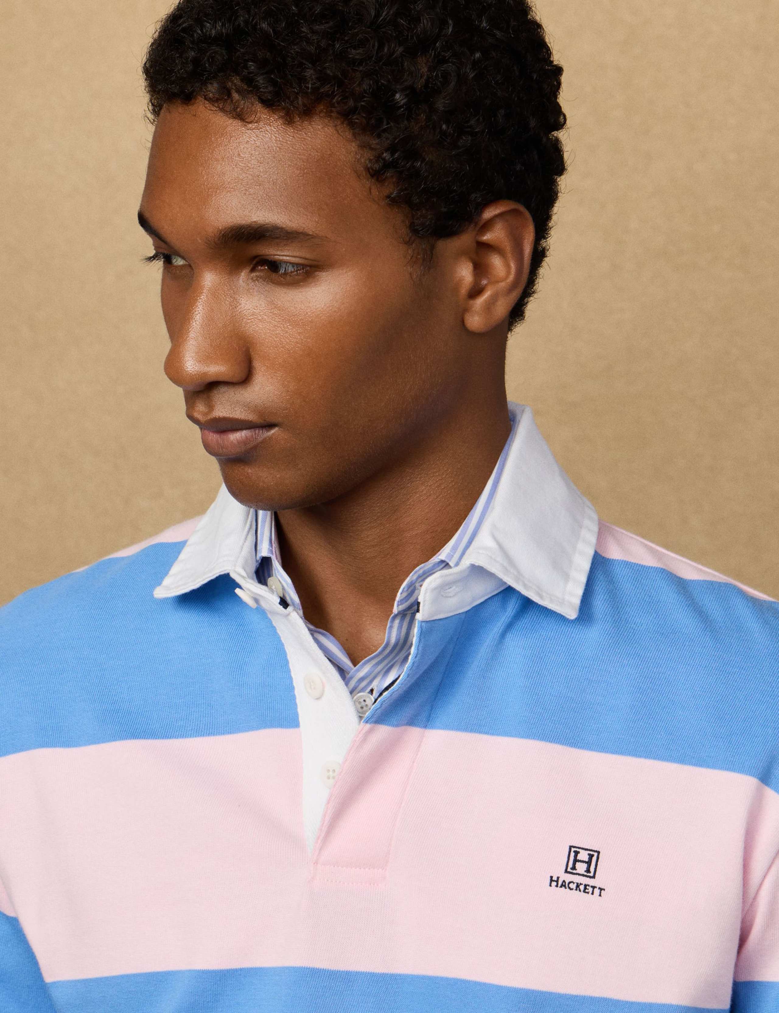 Pure Cotton Striped Long Sleeve Rugby Shirt 4 of 9