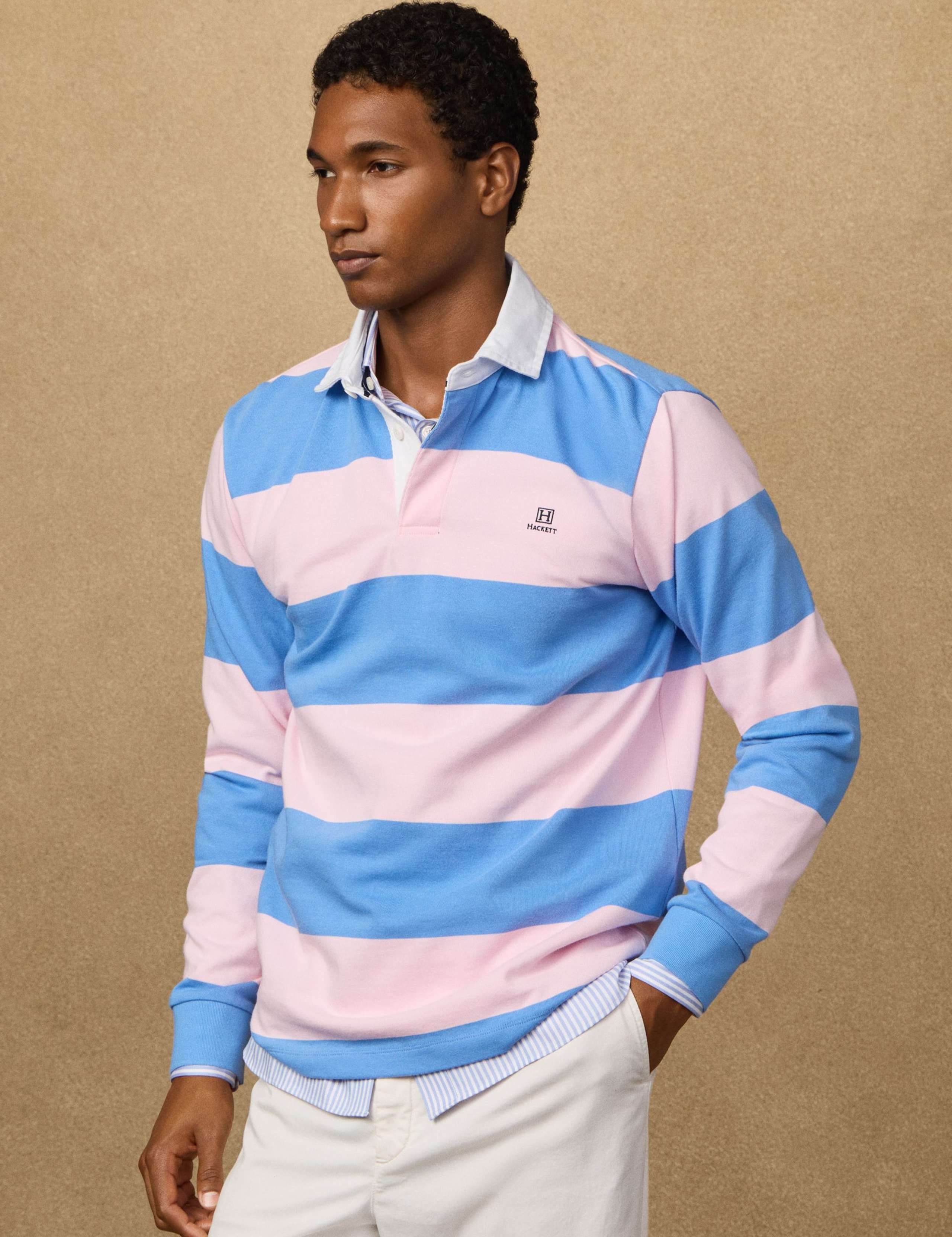 Pure Cotton Striped Long Sleeve Rugby Shirt 5 of 9