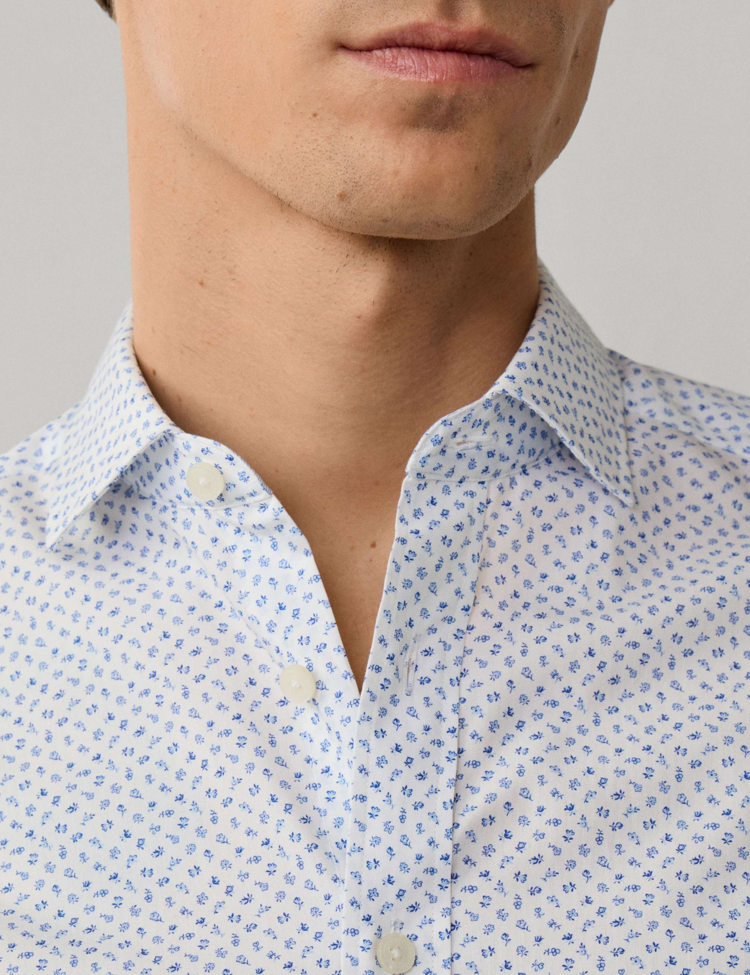 Tailored Fit Pure Cotton Floral Shirt 8 of 10