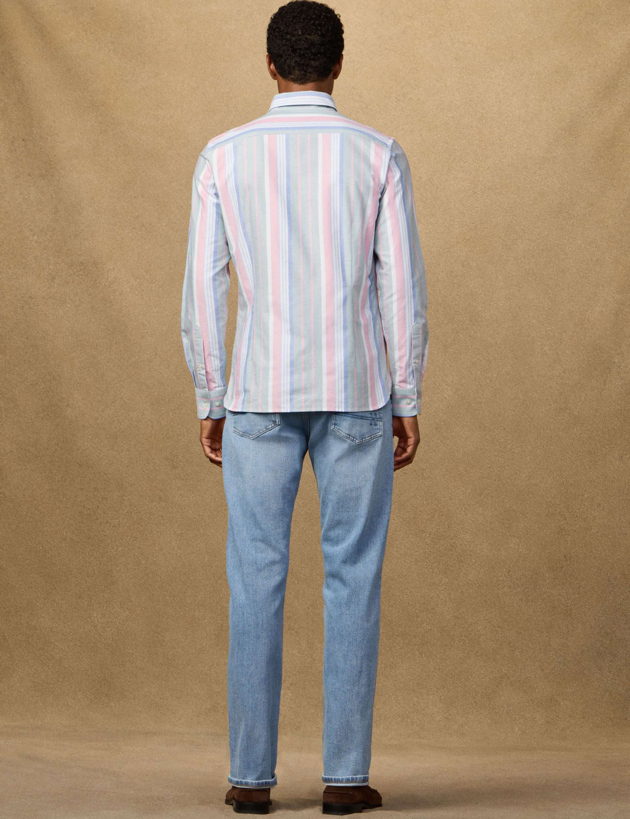 Slim Fit Pure Cotton Striped Oxford Shirt 3 of 8