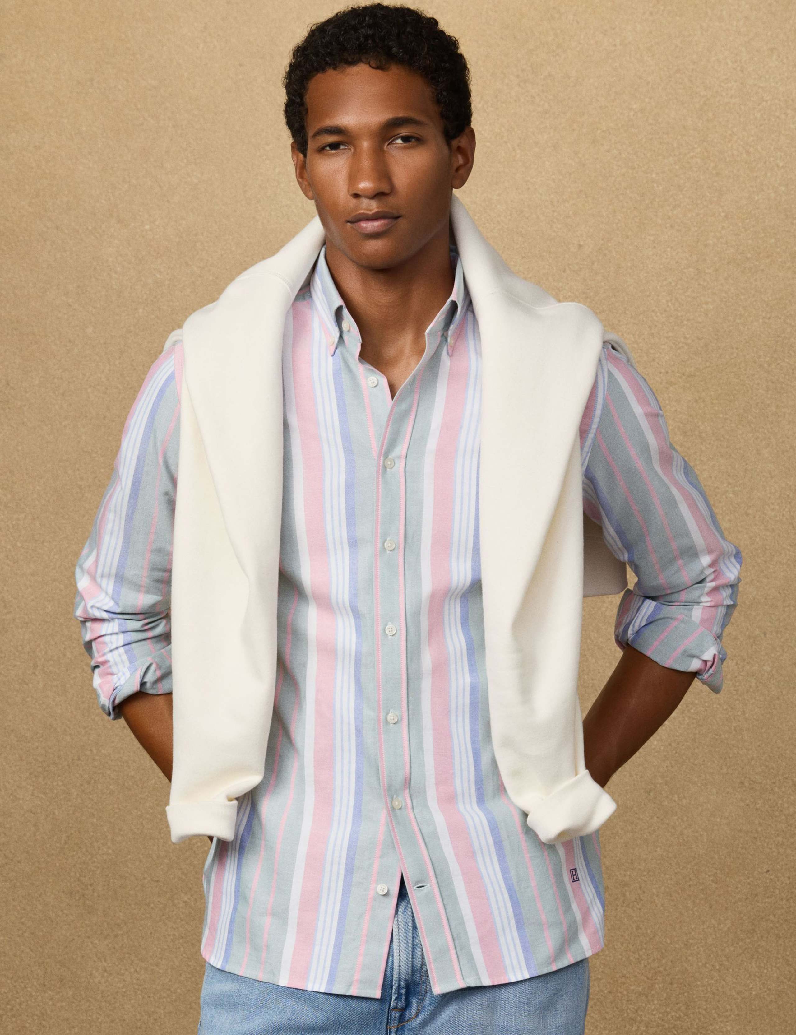 Slim Fit Pure Cotton Striped Oxford Shirt 4 of 8