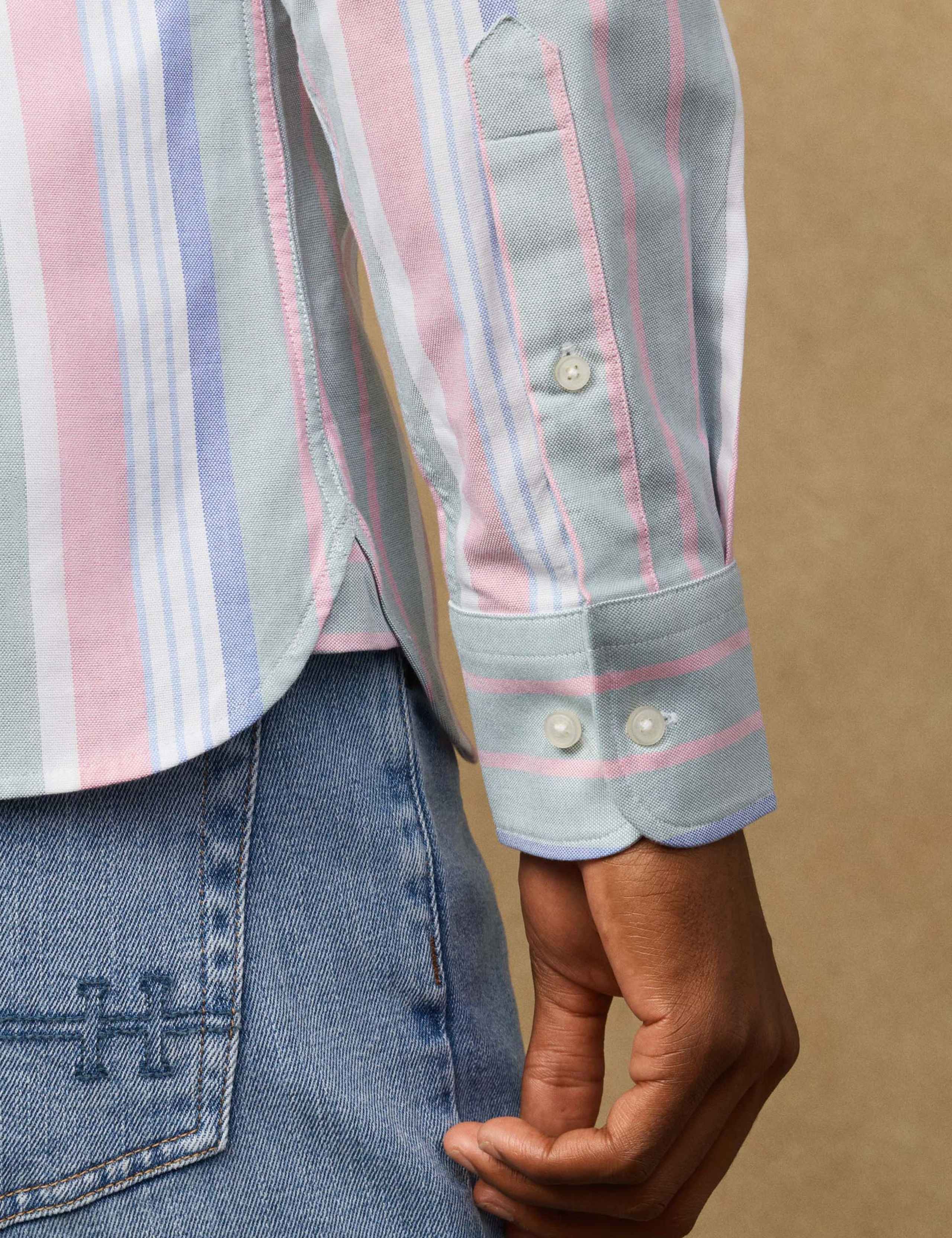 Slim Fit Pure Cotton Striped Oxford Shirt 7 of 8