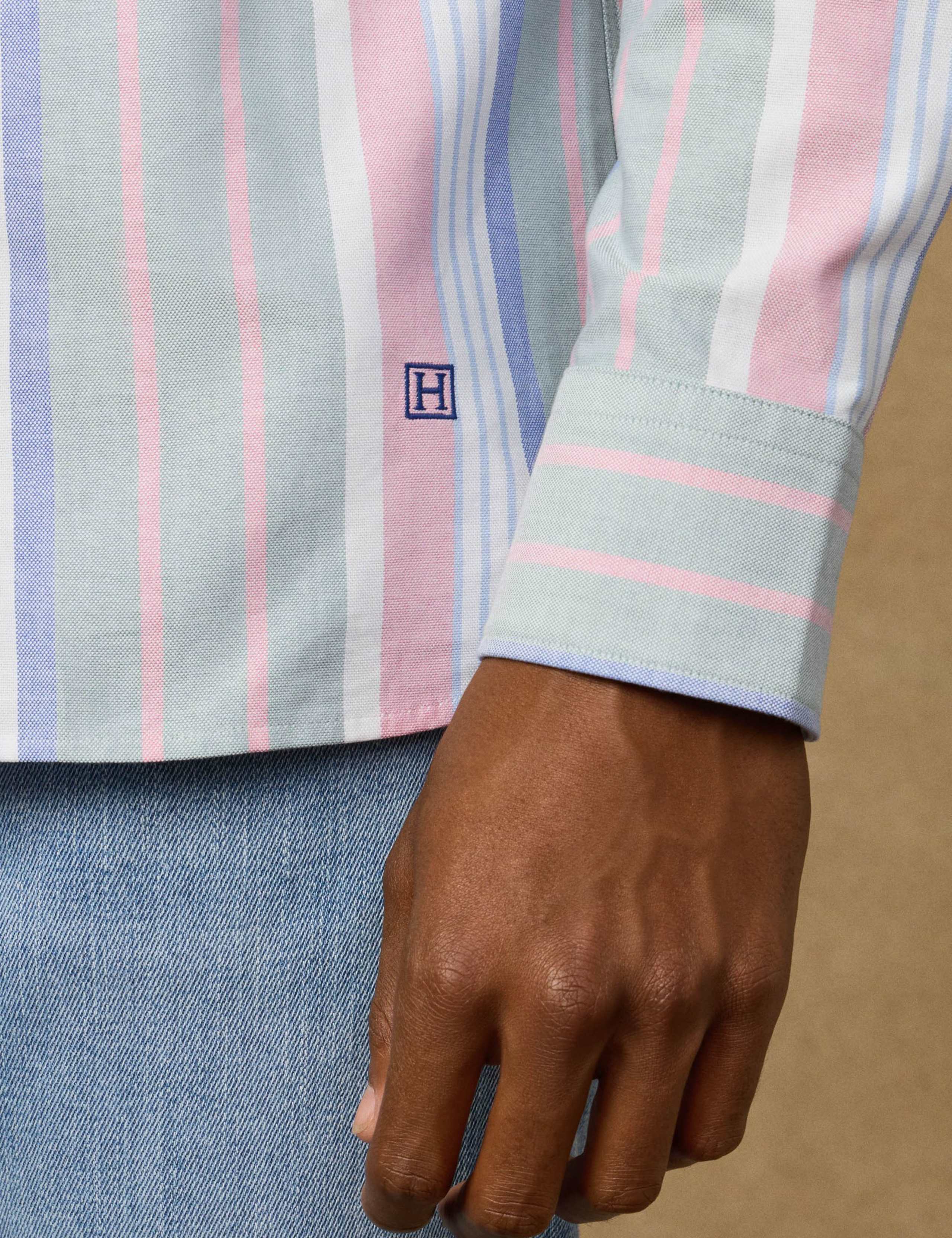 Slim Fit Pure Cotton Striped Oxford Shirt 8 of 8