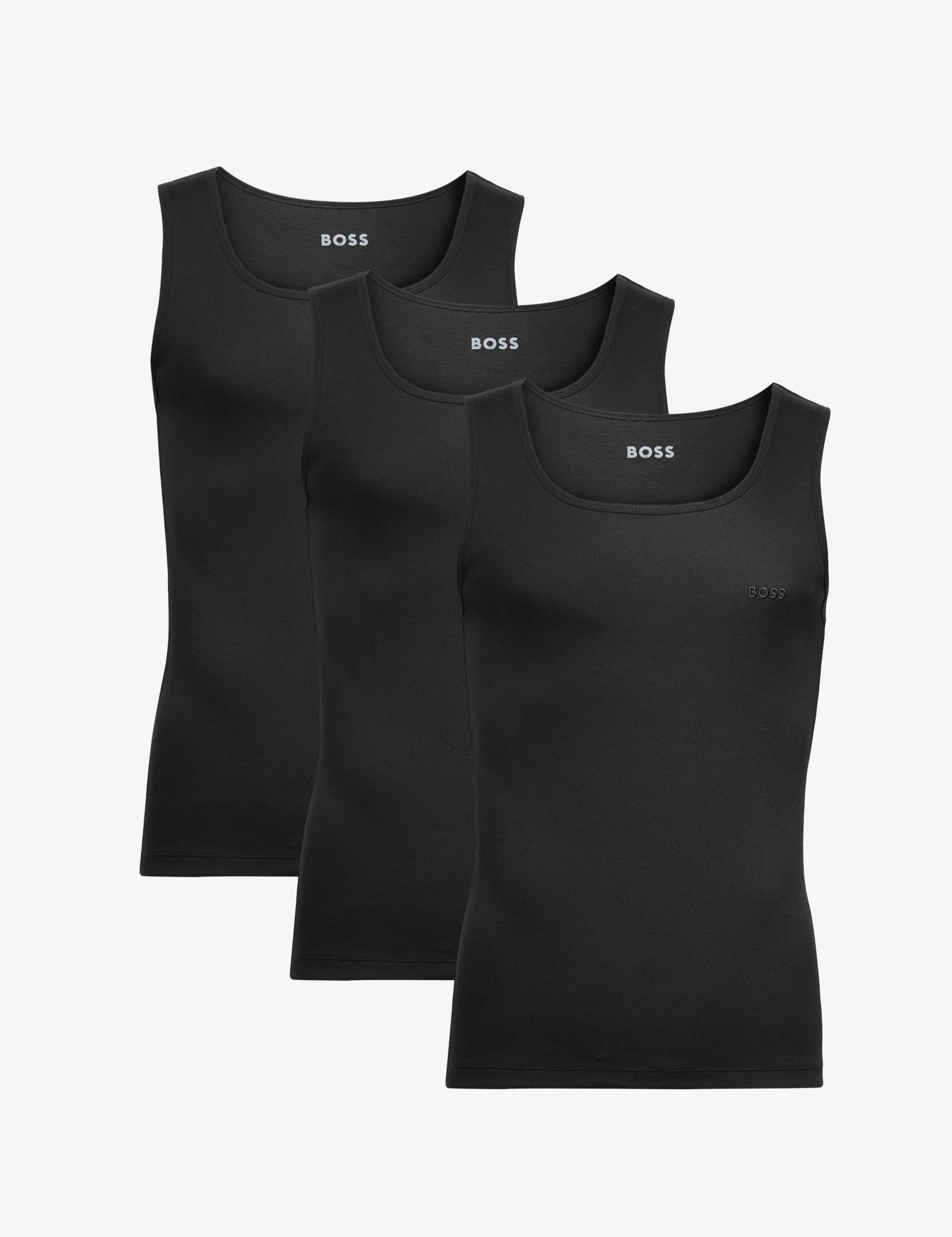 3 Pack Pure Cotton Vest Tops 1 of 6