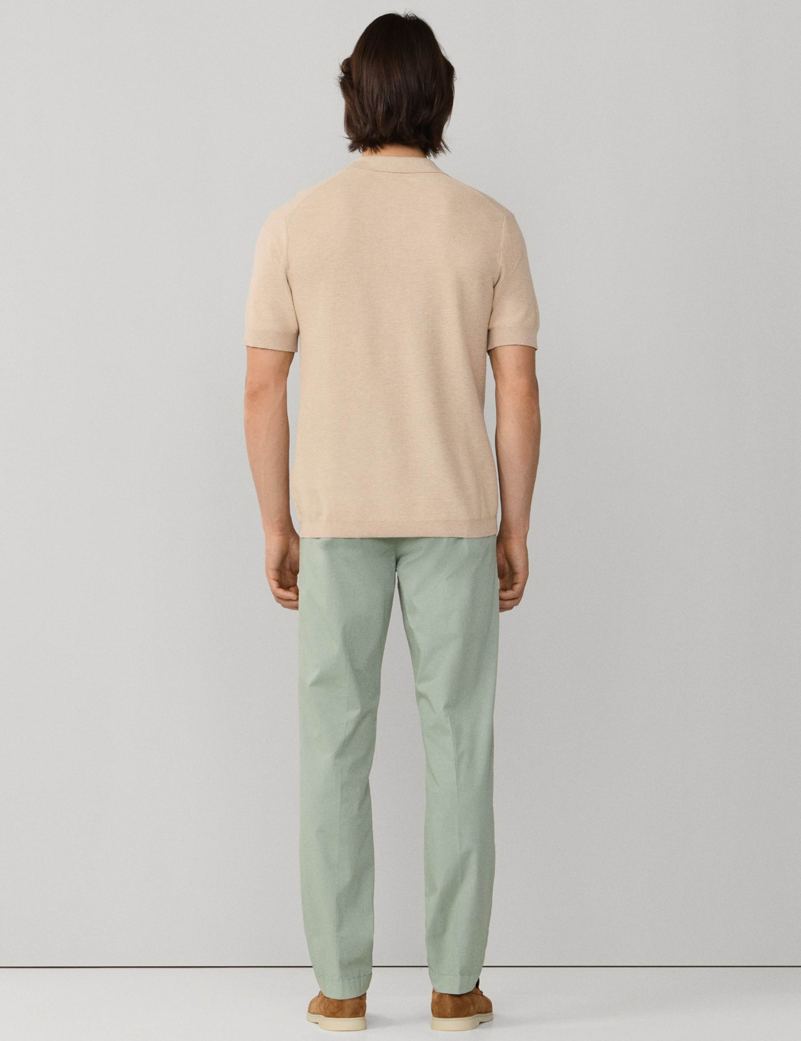 Cotton Rich Knitted Polo Shirt with Cashmere 5 of 8