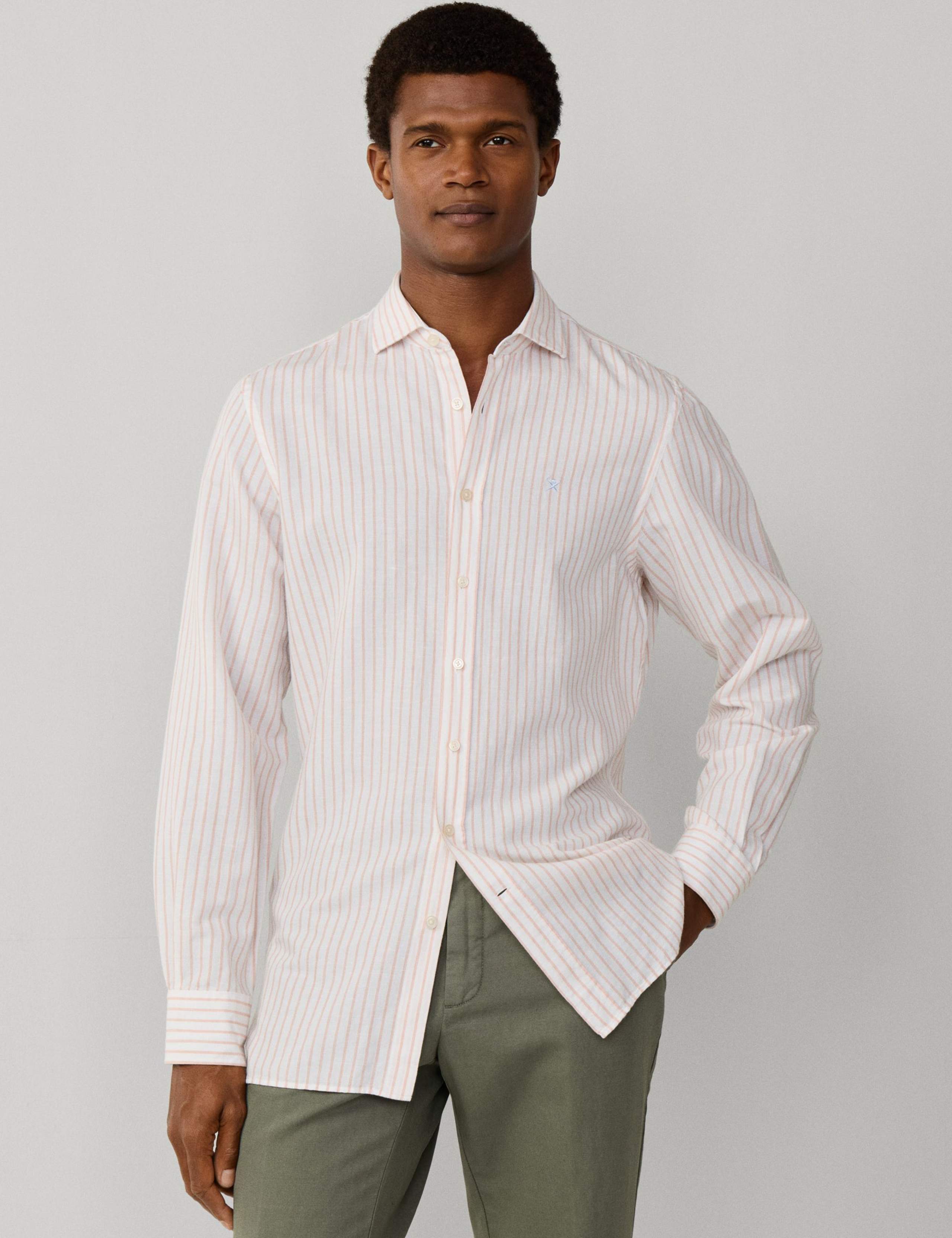 Tailored Fit Cotton Rich Striped Shirt 3 of 11