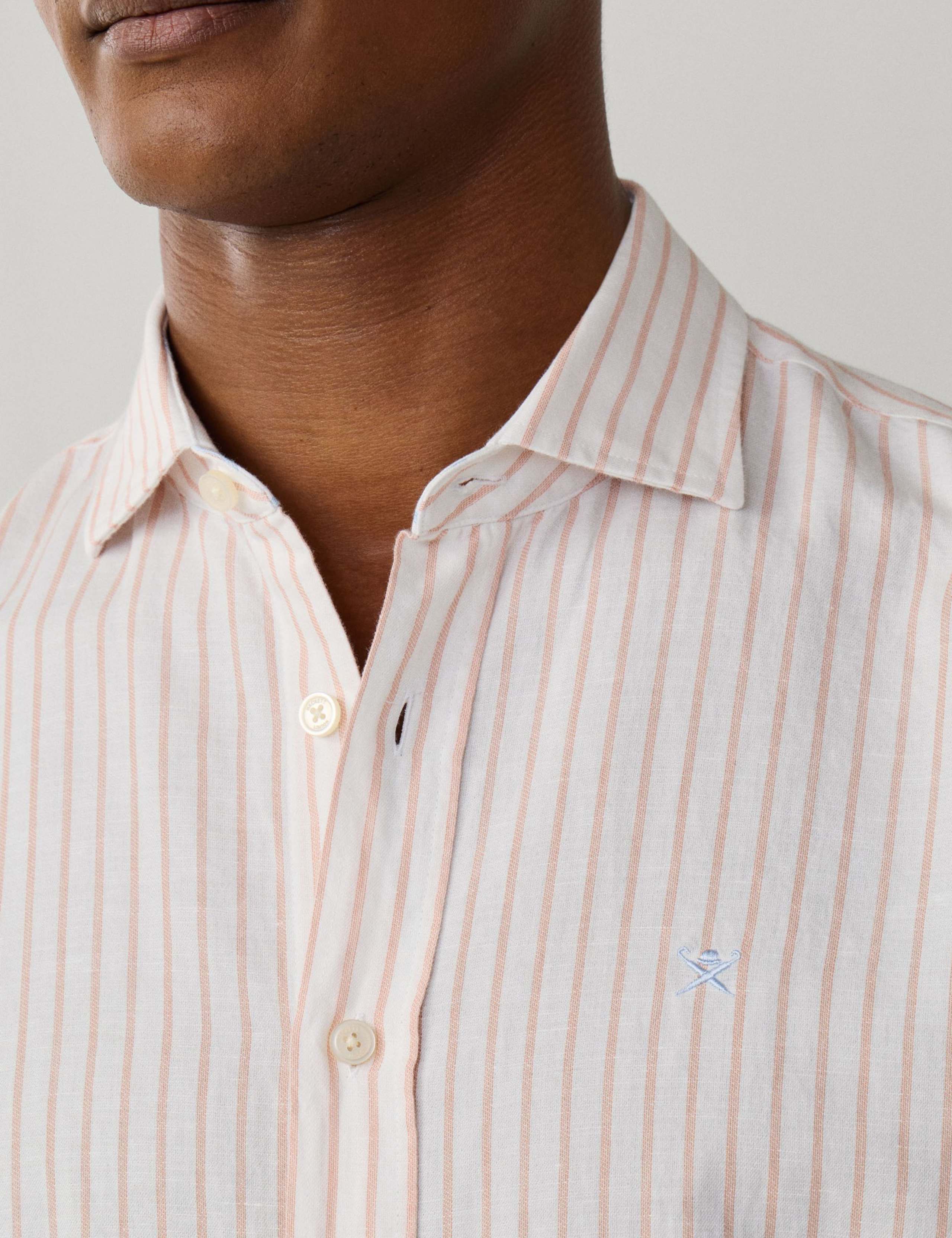 Tailored Fit Cotton Rich Striped Shirt 5 of 11