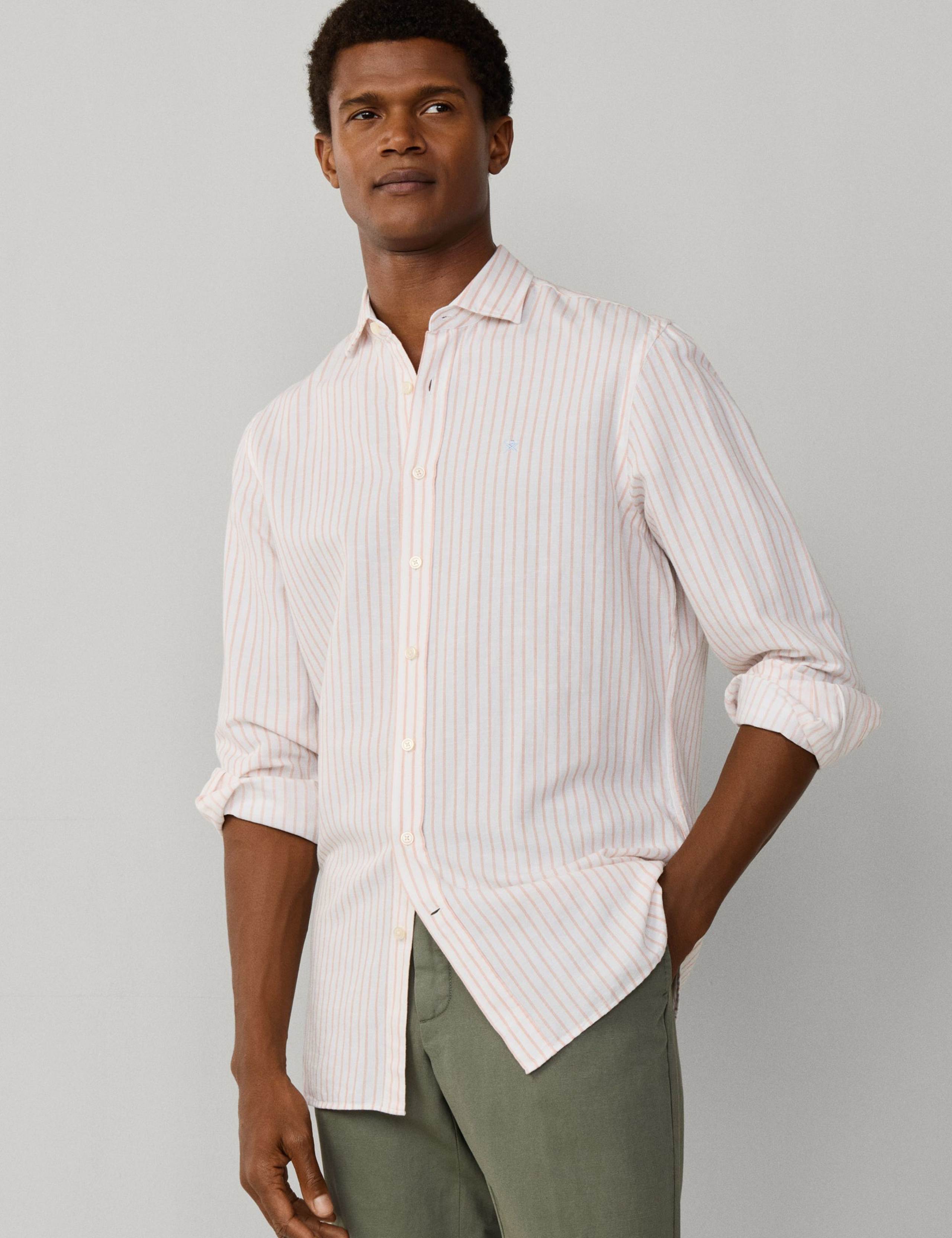 Tailored Fit Cotton Rich Striped Shirt 8 of 11