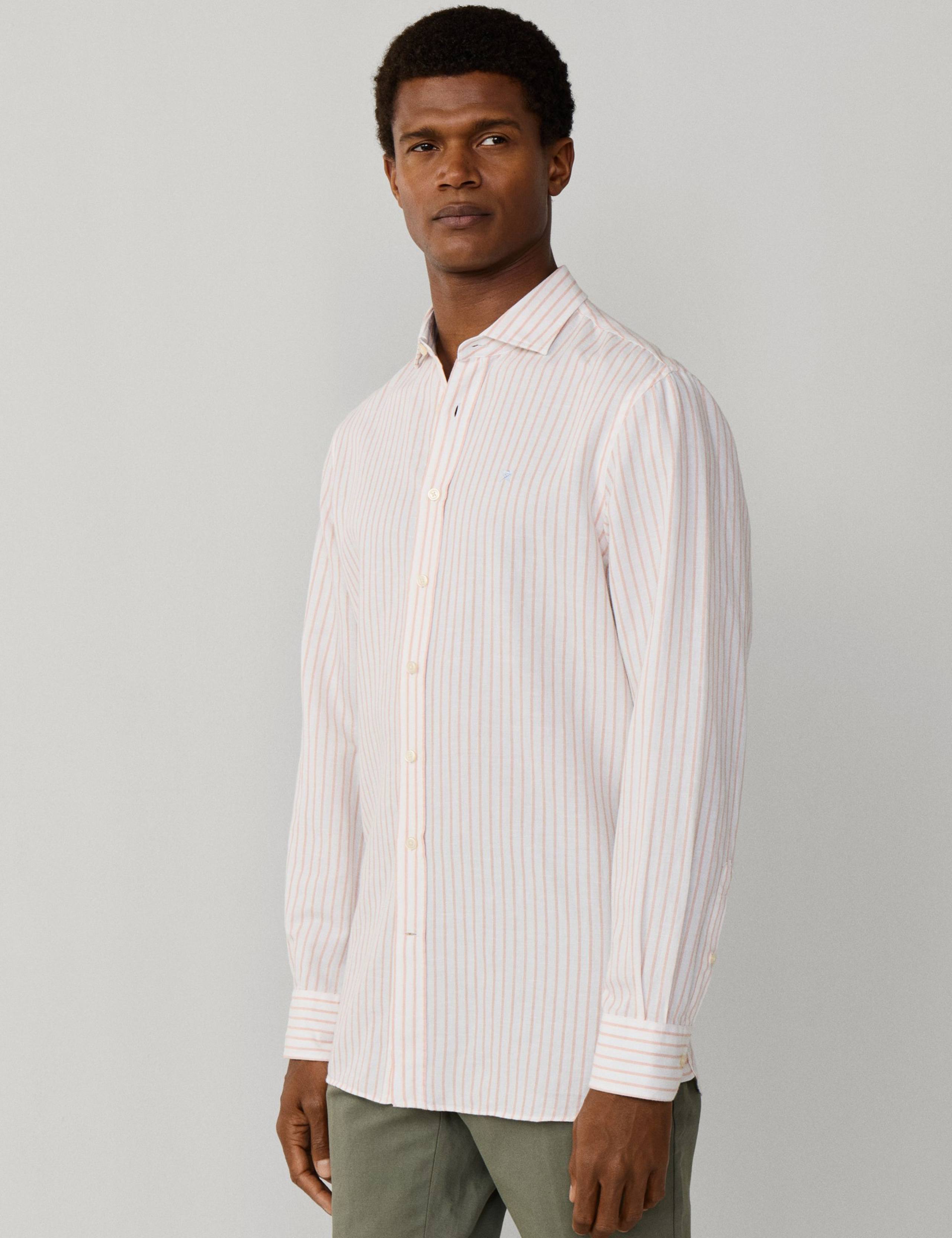 Tailored Fit Cotton Rich Striped Shirt 11 of 11