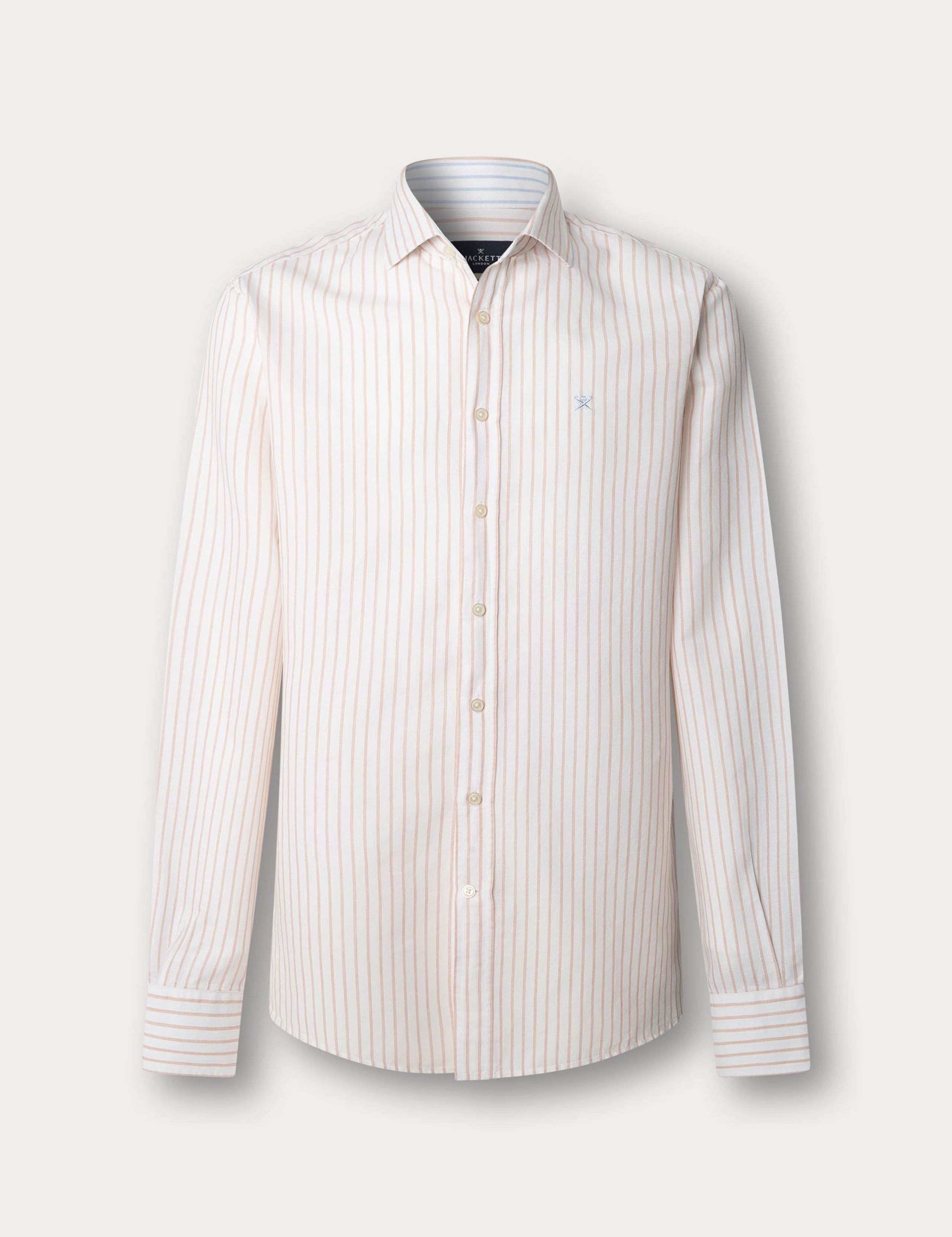 Tailored Fit Cotton Rich Striped Shirt 2 of 11