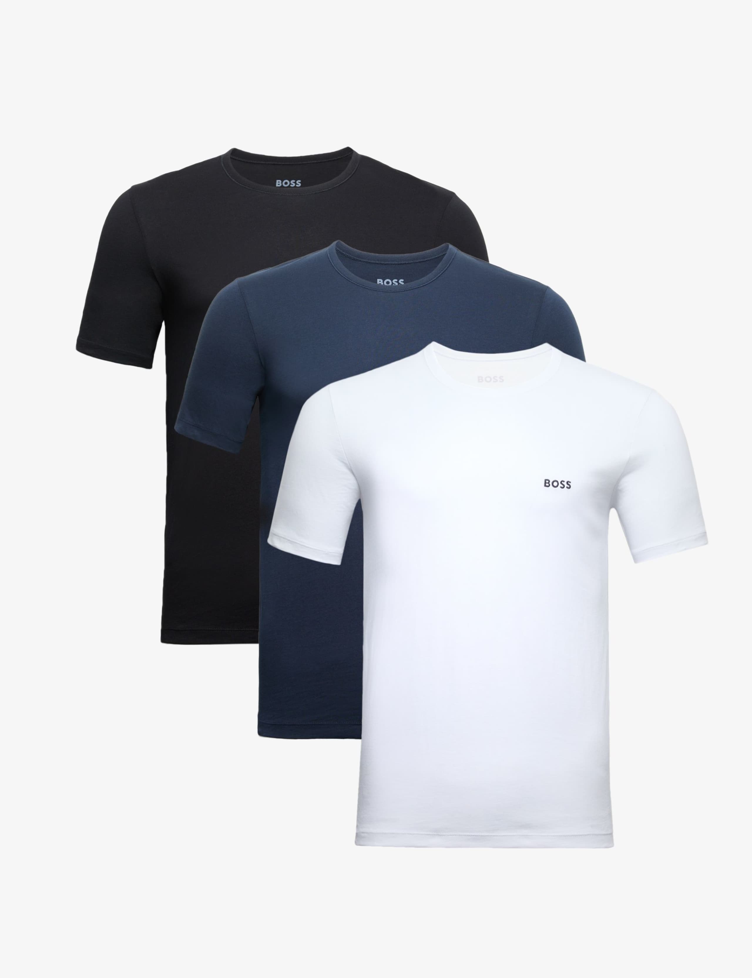 3 Pack Pure Cotton Crew Neck T-Shirts 1 of 8