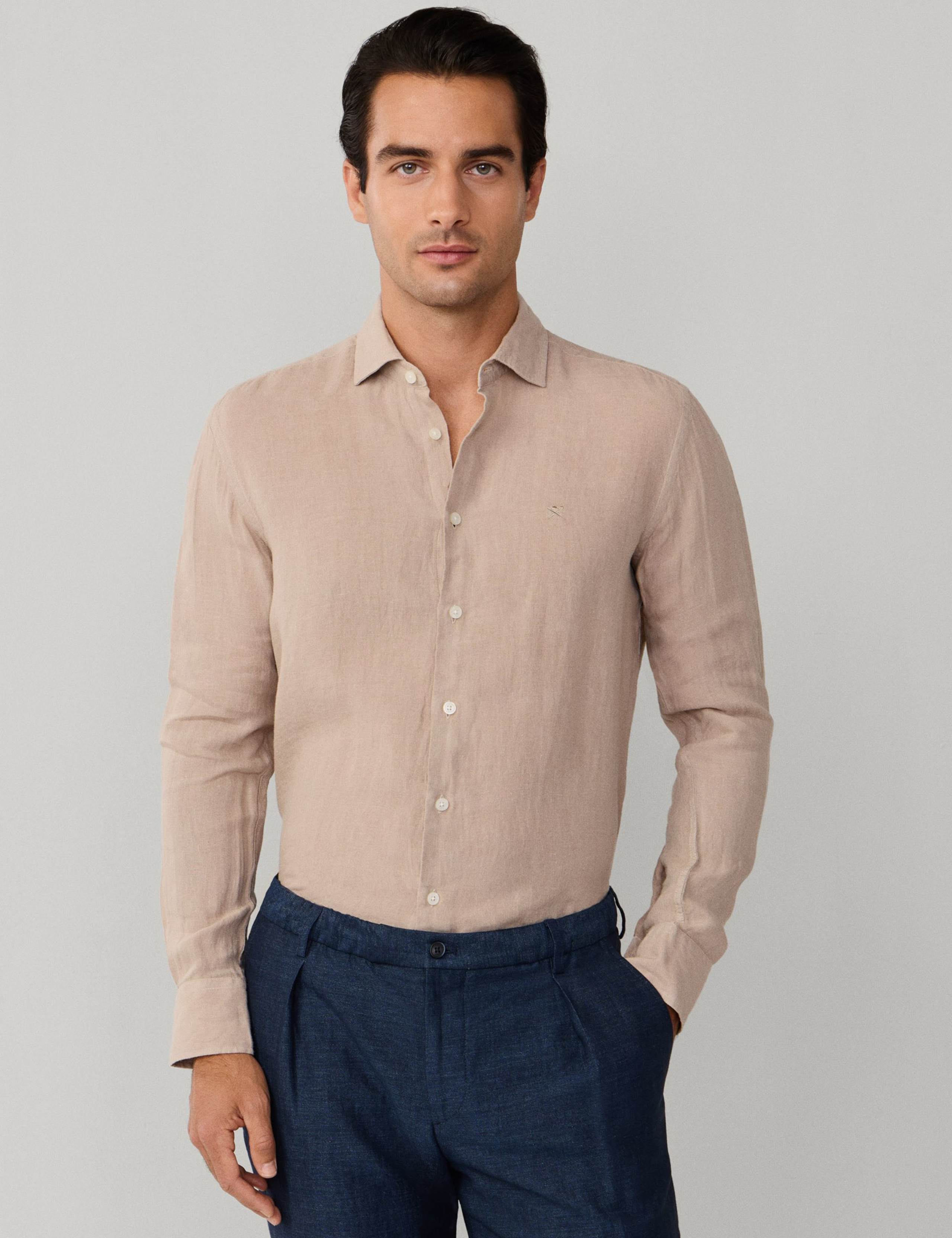 Slim Fit Pure Linen Shirt 3 of 9