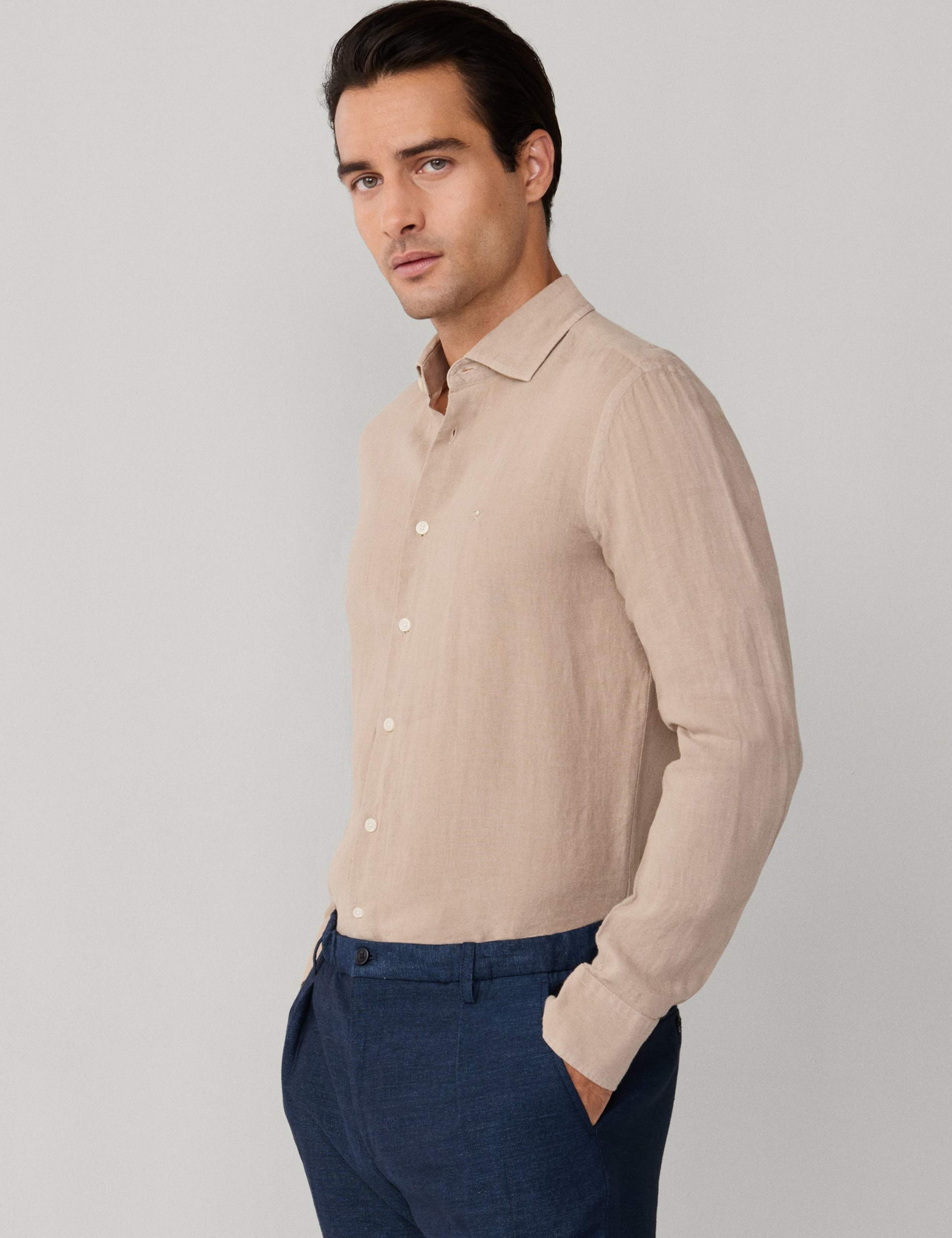 Slim Fit Pure Linen Shirt 6 of 9