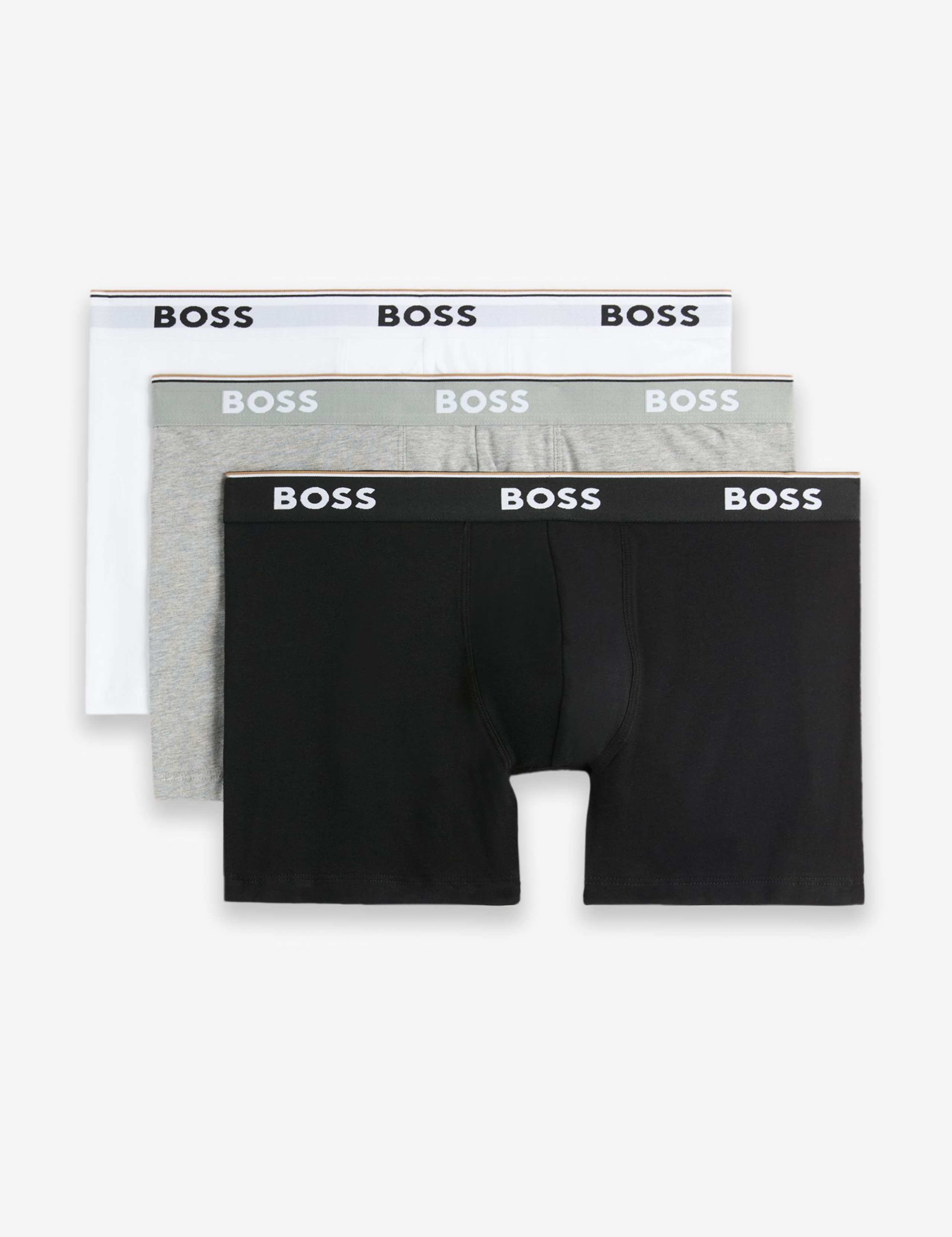 3 Pack Power Cotton Rich Logo Boxer Briefs 1 of 2
