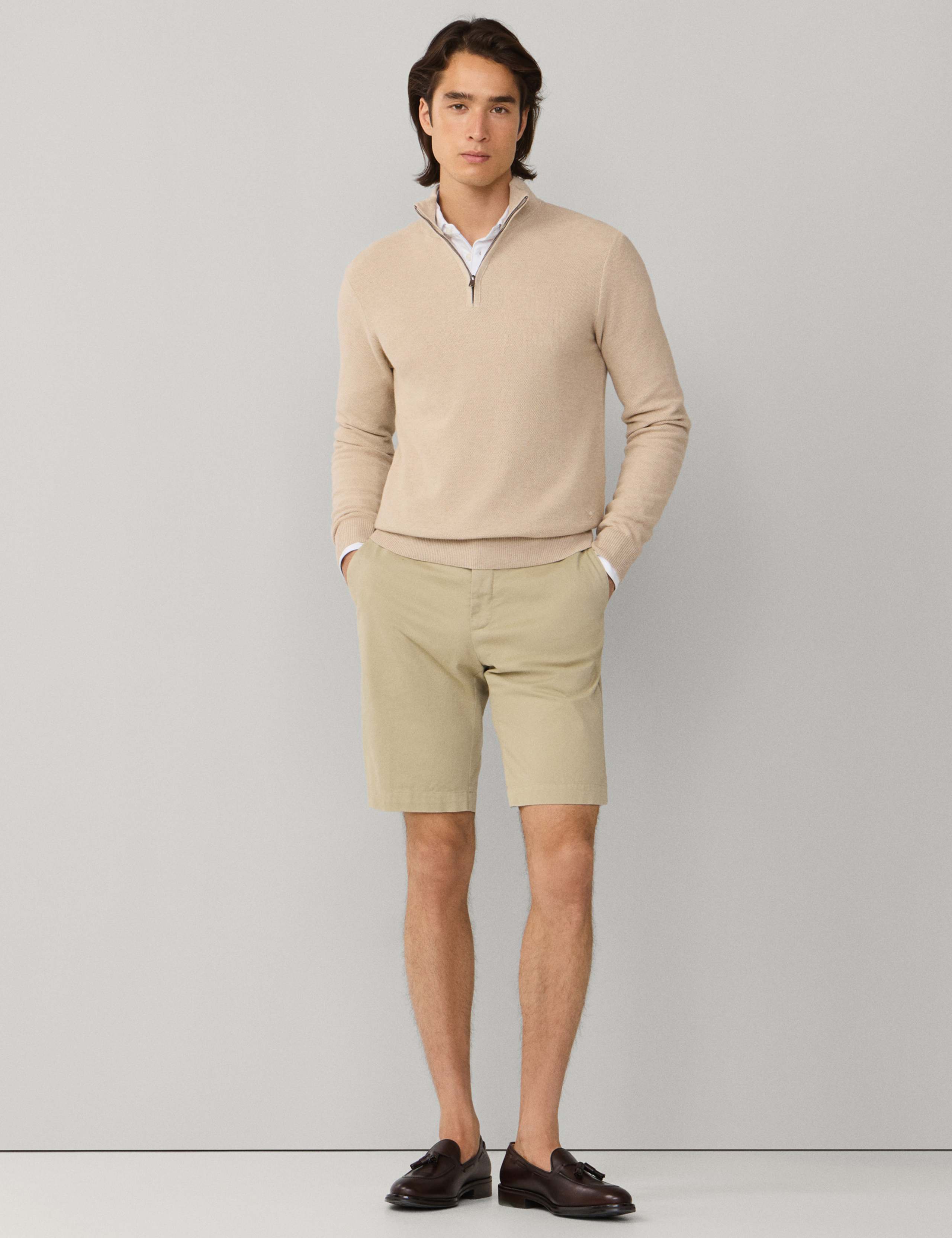 Cotton Rich Half Zip Funnel Neck Sweatshirt 5 of 6