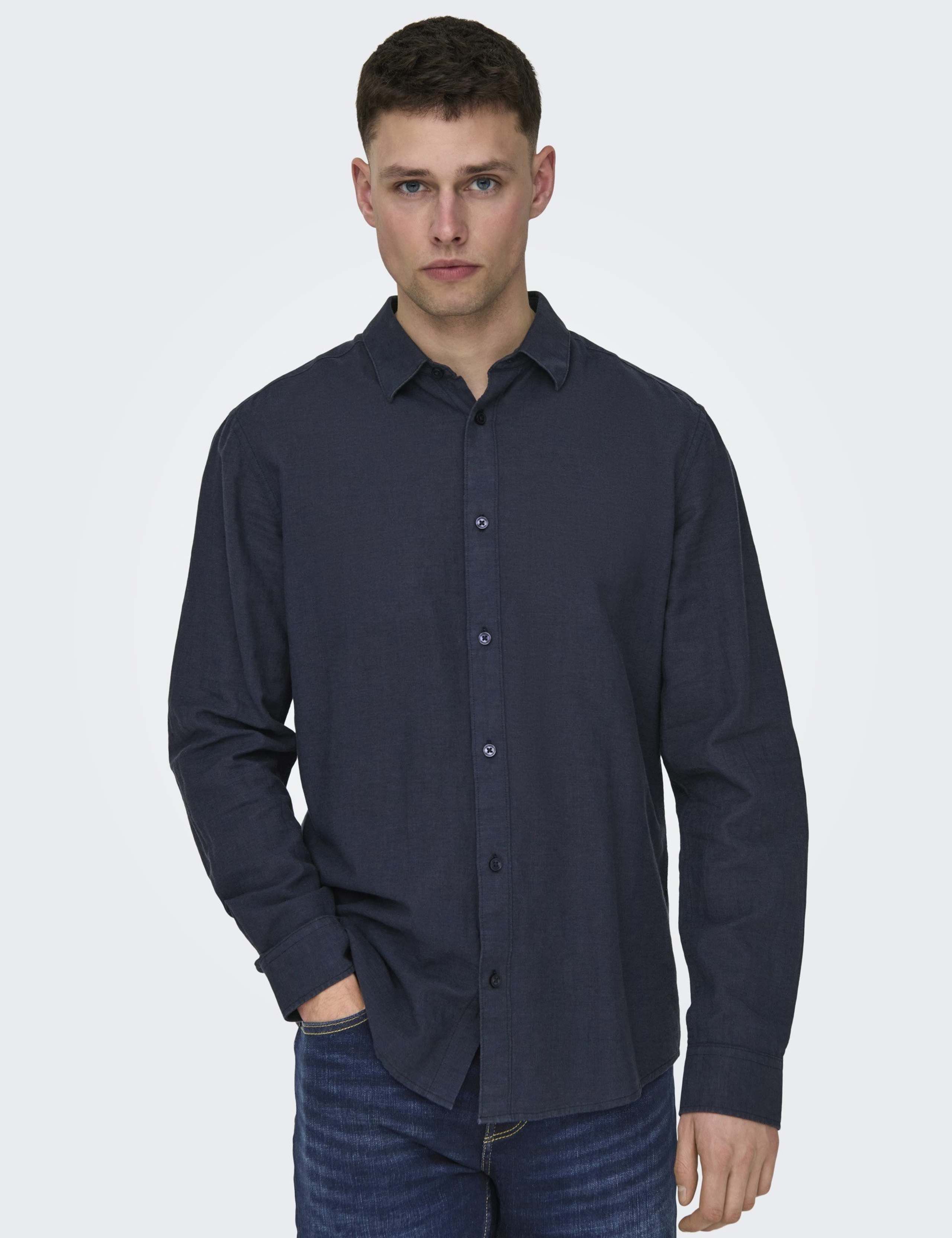 Slim Fit Linen Blend Shirt 4 of 5