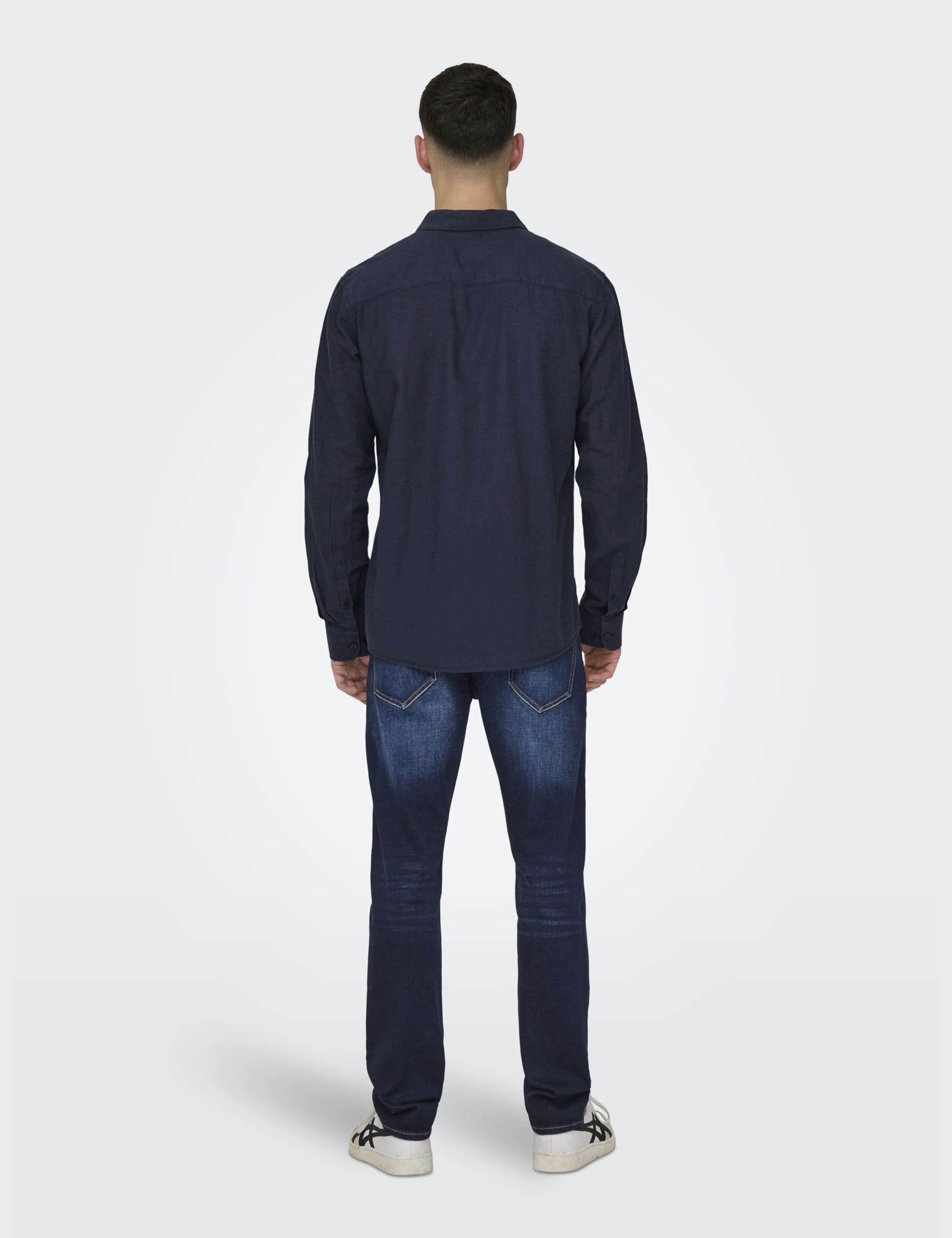 Slimt Fit Linen Blend Shirt 5 of 5