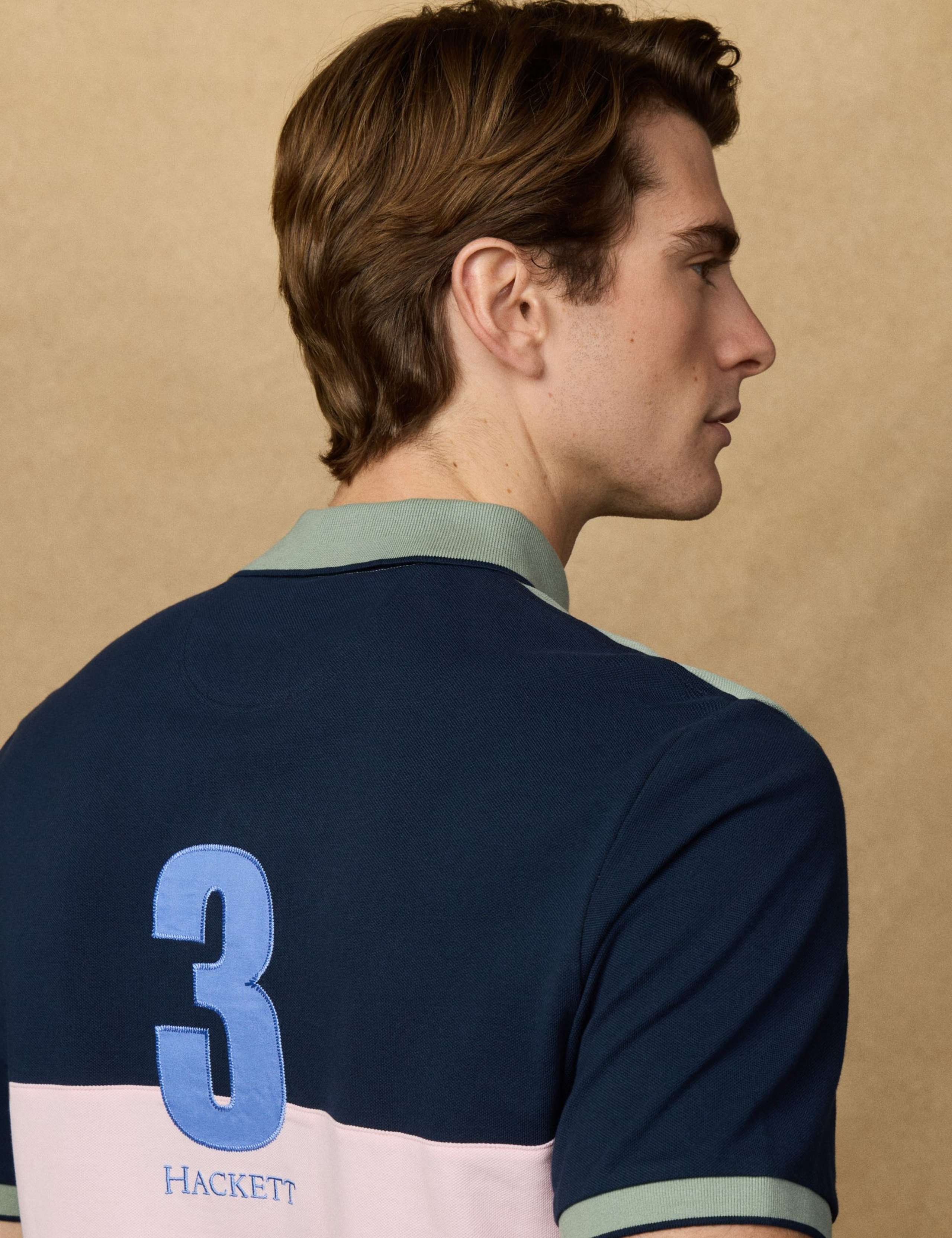 Heritage Pure Cotton Colour Block Polo Shirt 6 of 10