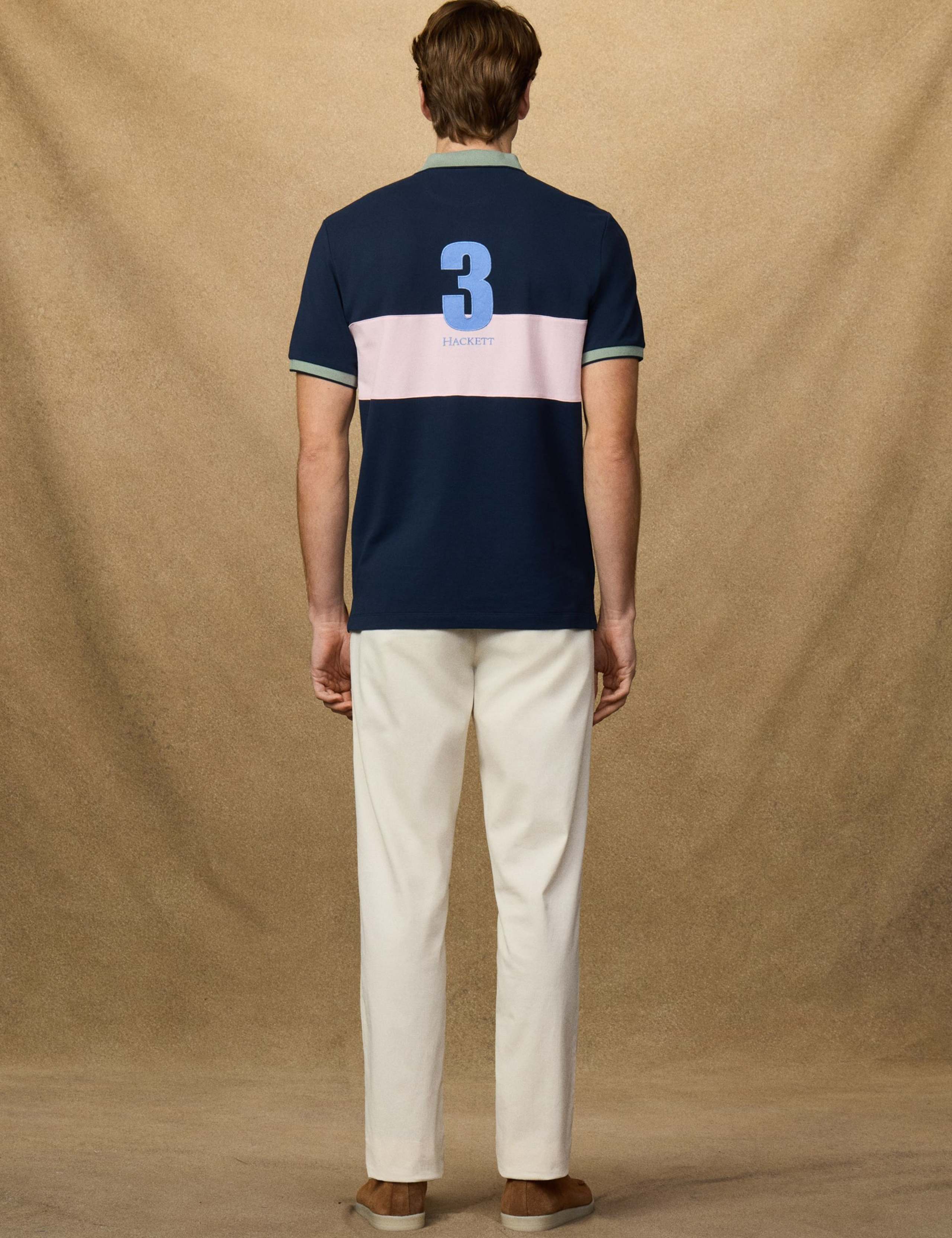 Heritage Pure Cotton Colour Block Polo Shirt 10 of 10