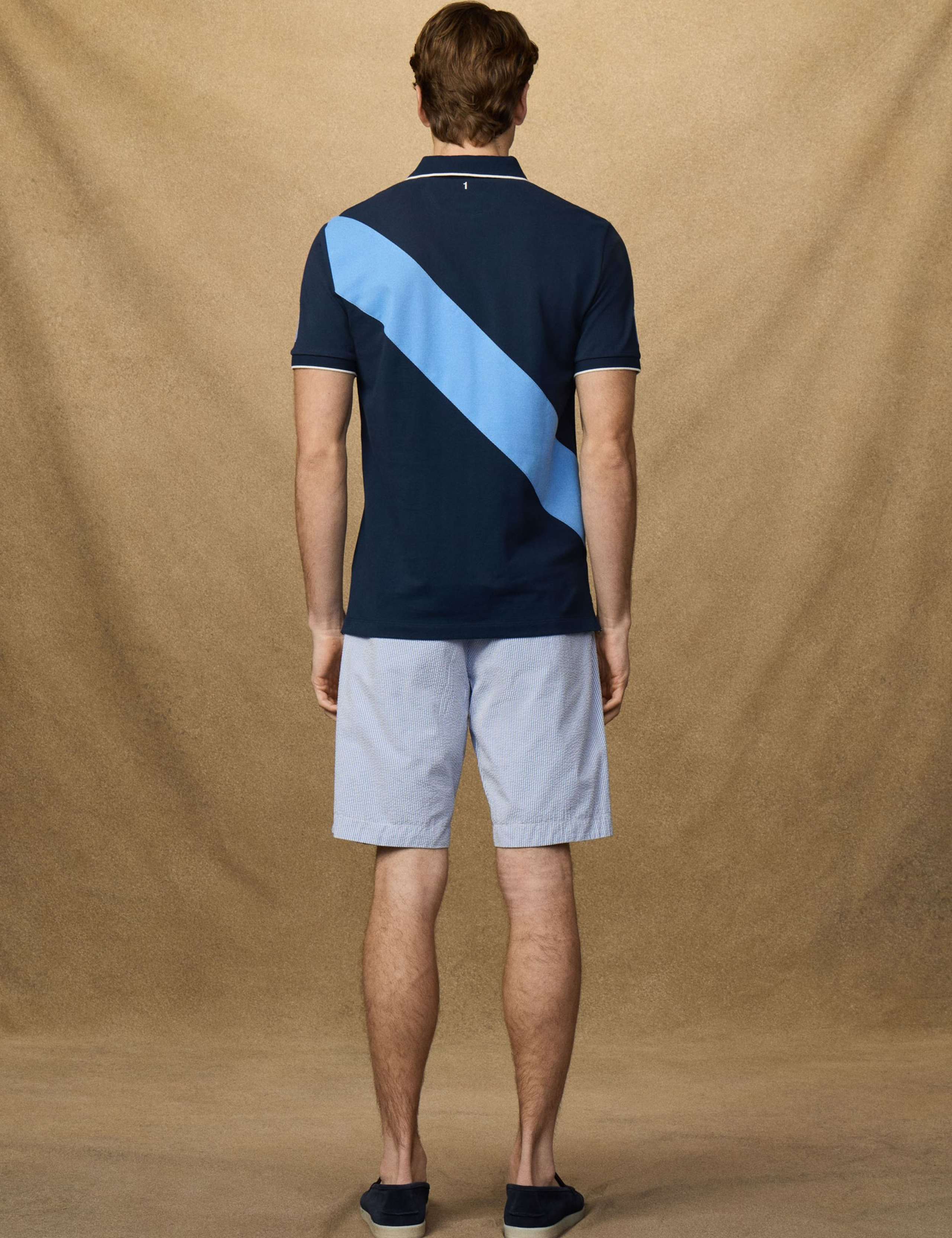 Pure Cotton Tipped Striped Polo Shirt 9 of 10