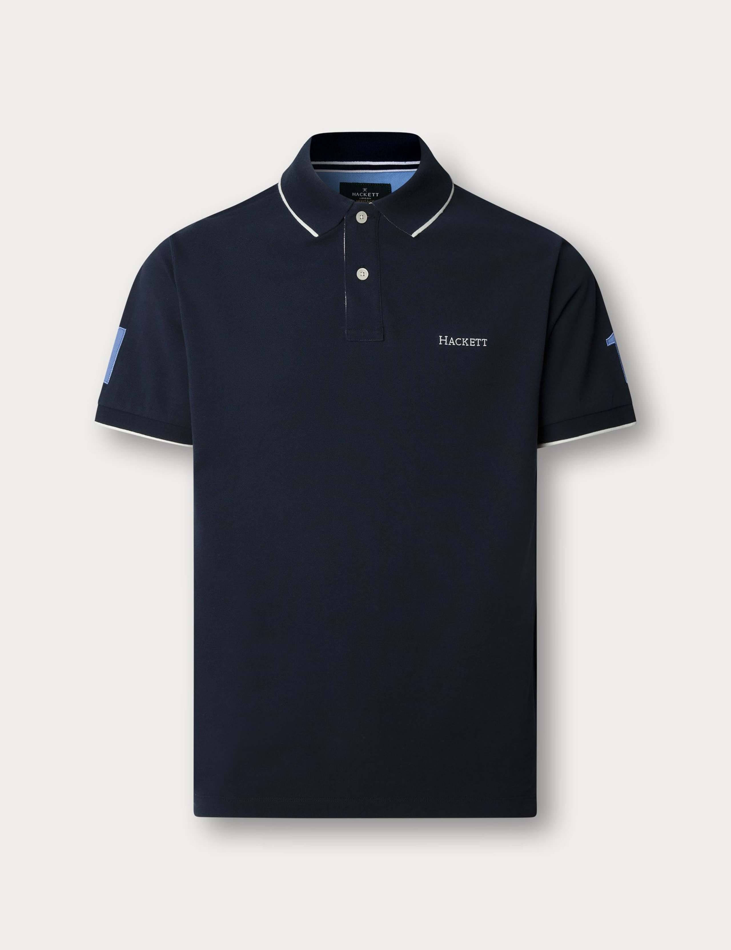 Pure Cotton Tipped Striped Polo Shirt 2 of 10